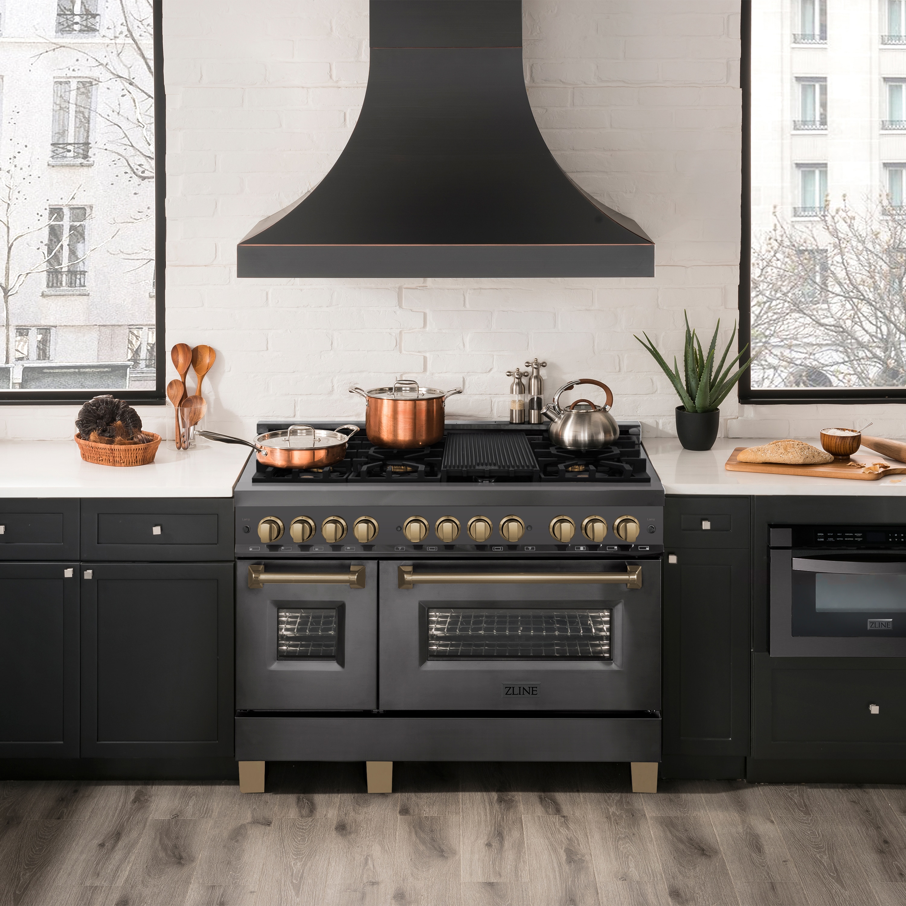 ZLINE KITCHEN & BATH RABZ-48-CB Double-Dual-Fuel-Ranges - View #6