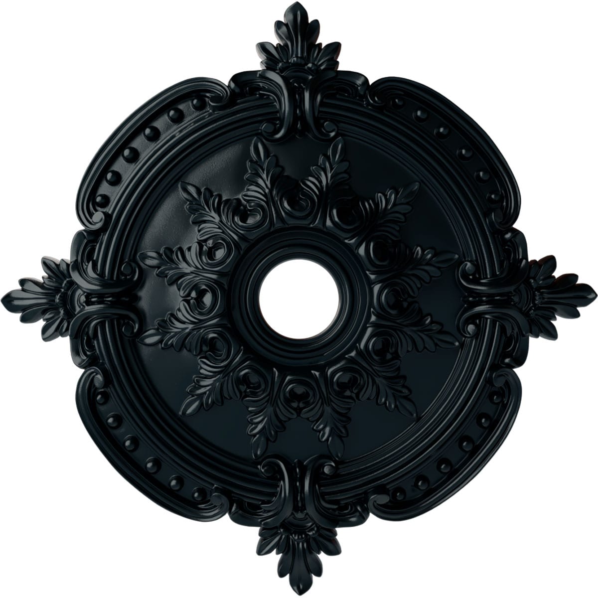 Ekena Millwork CM28BENSF Benson Classic 28.375-in W x 28.375-in L Painted Night Shade Polyurethane Whole Ceiling Medallion