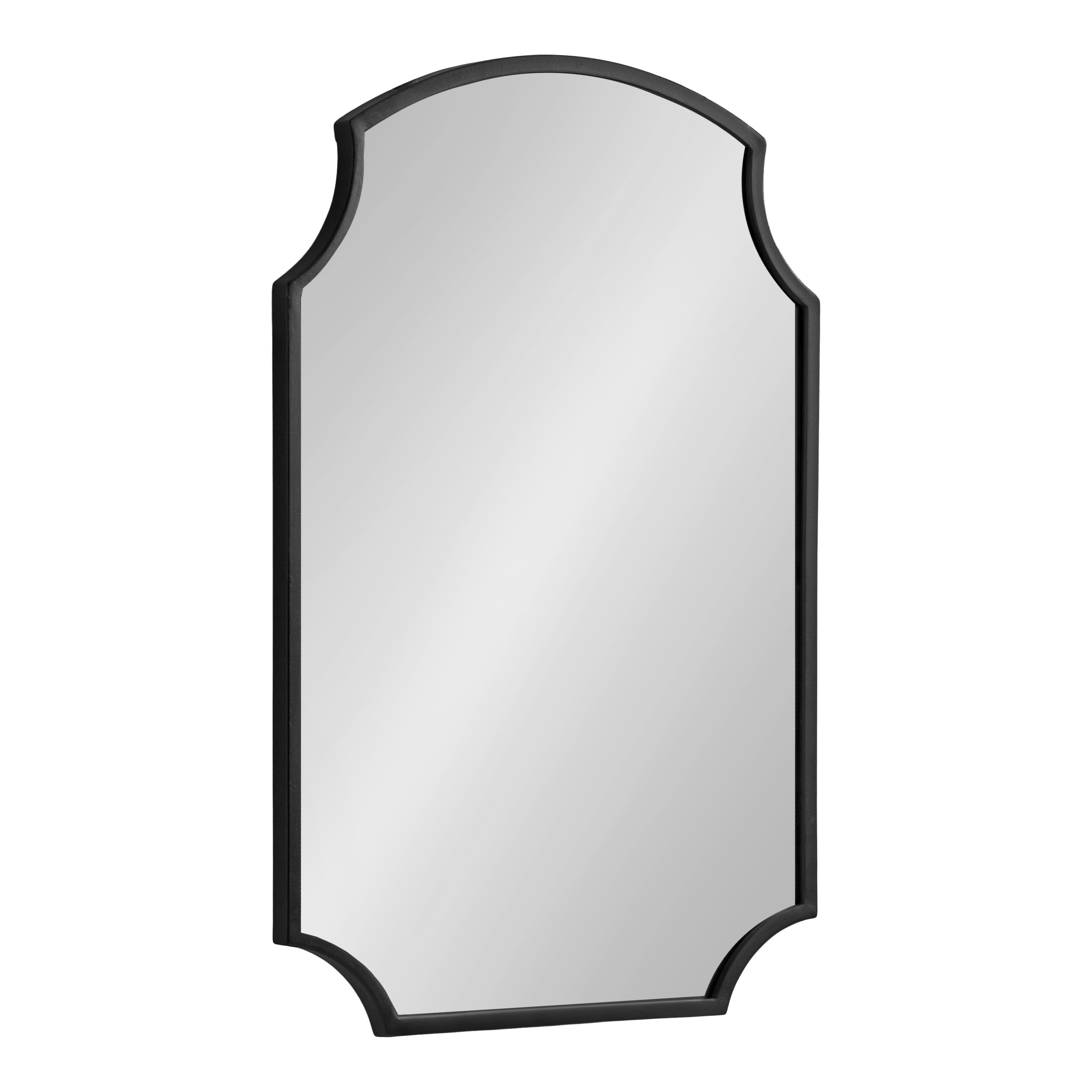 Kate and Laurel 224988 Carlow 20.00-in W x 30-in H Sunburst Black Framed Wall Mirror