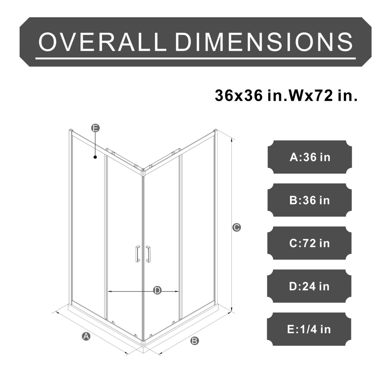 Wooakway FXLS0605-512A50 Shower-Doors - View #4
