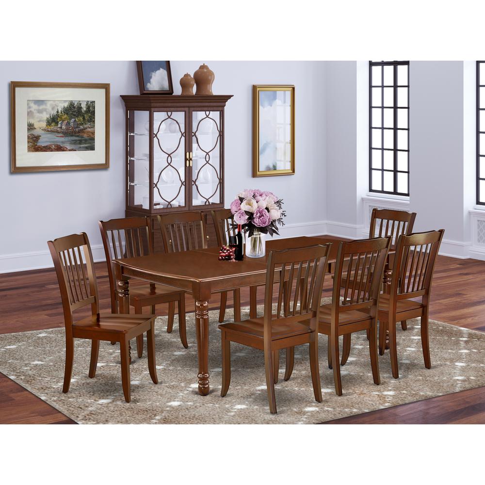 East West Furniture DODA9-MAH-W Dining-Sets - View #2