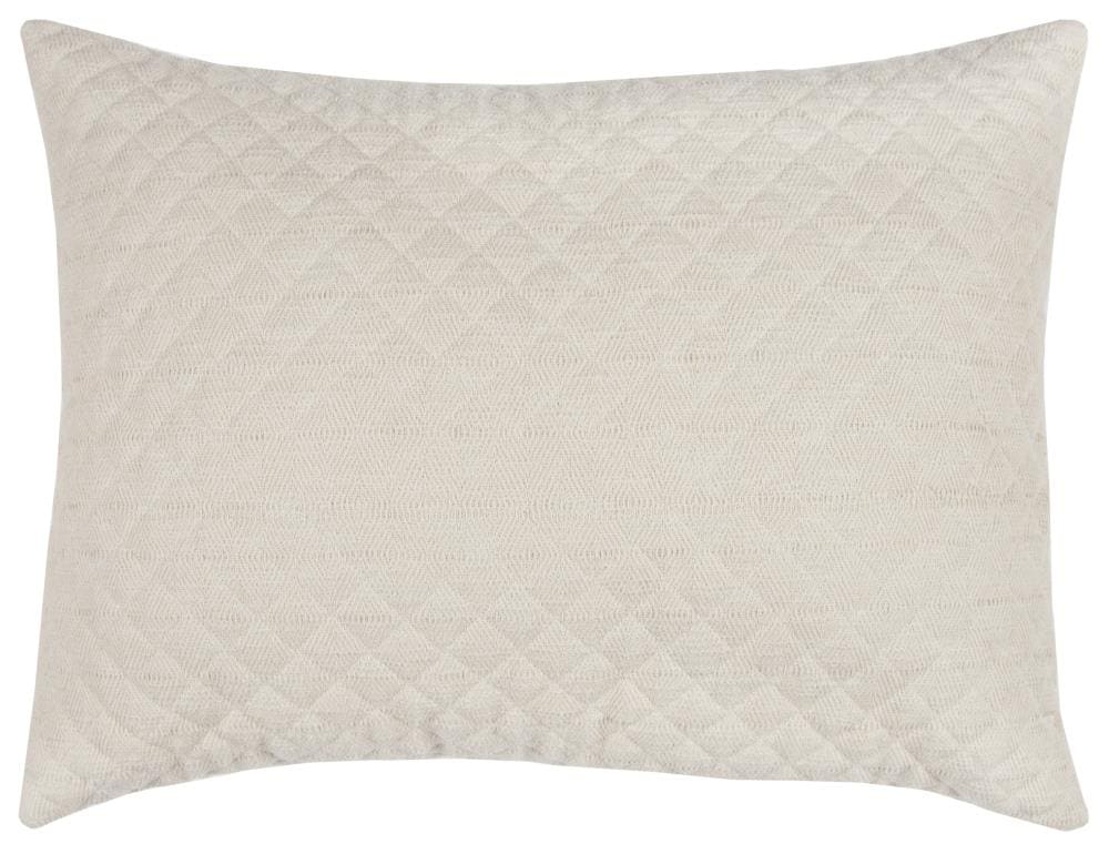 Rizzy Home DOHBQ4455NT002026 Breeze on By Natural Standard Sham Natural Solid Queen Quilt Cotton