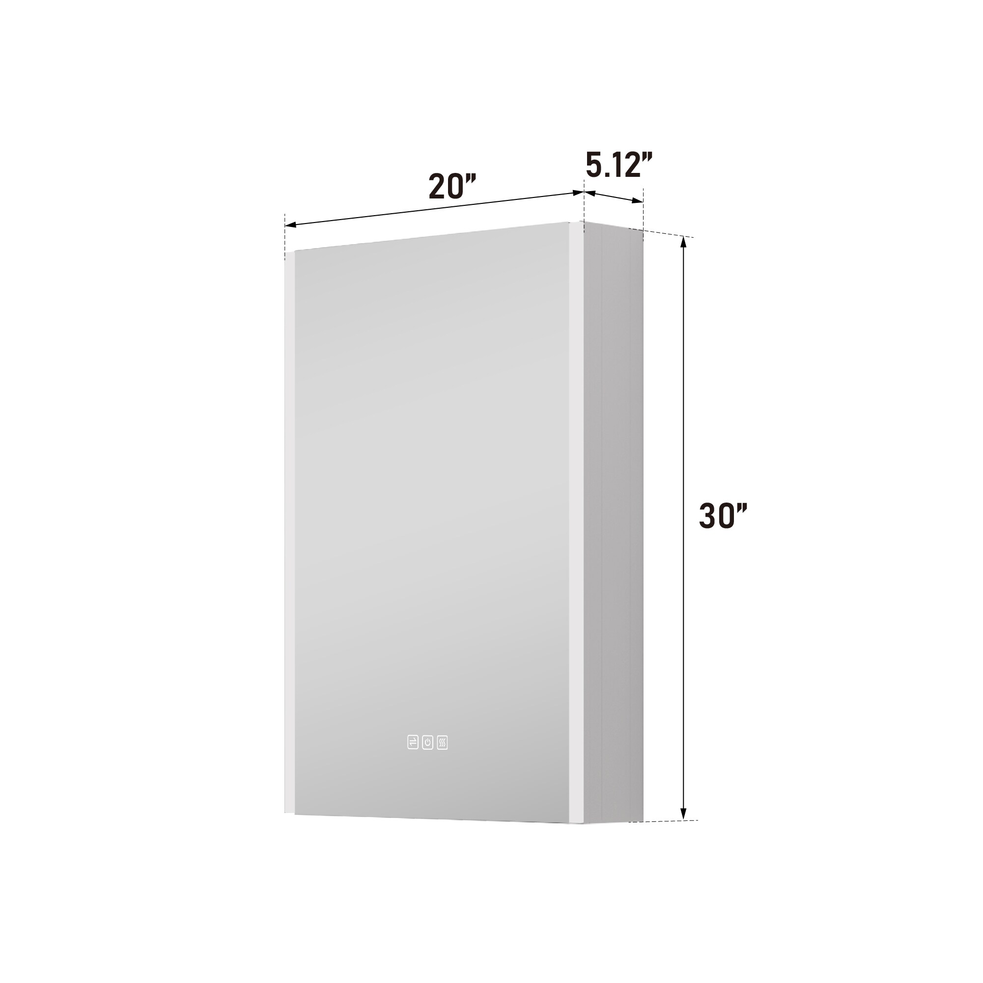 WELLFOR W14MCL2030L Bathroom-Medicine-Cabinets - View #12