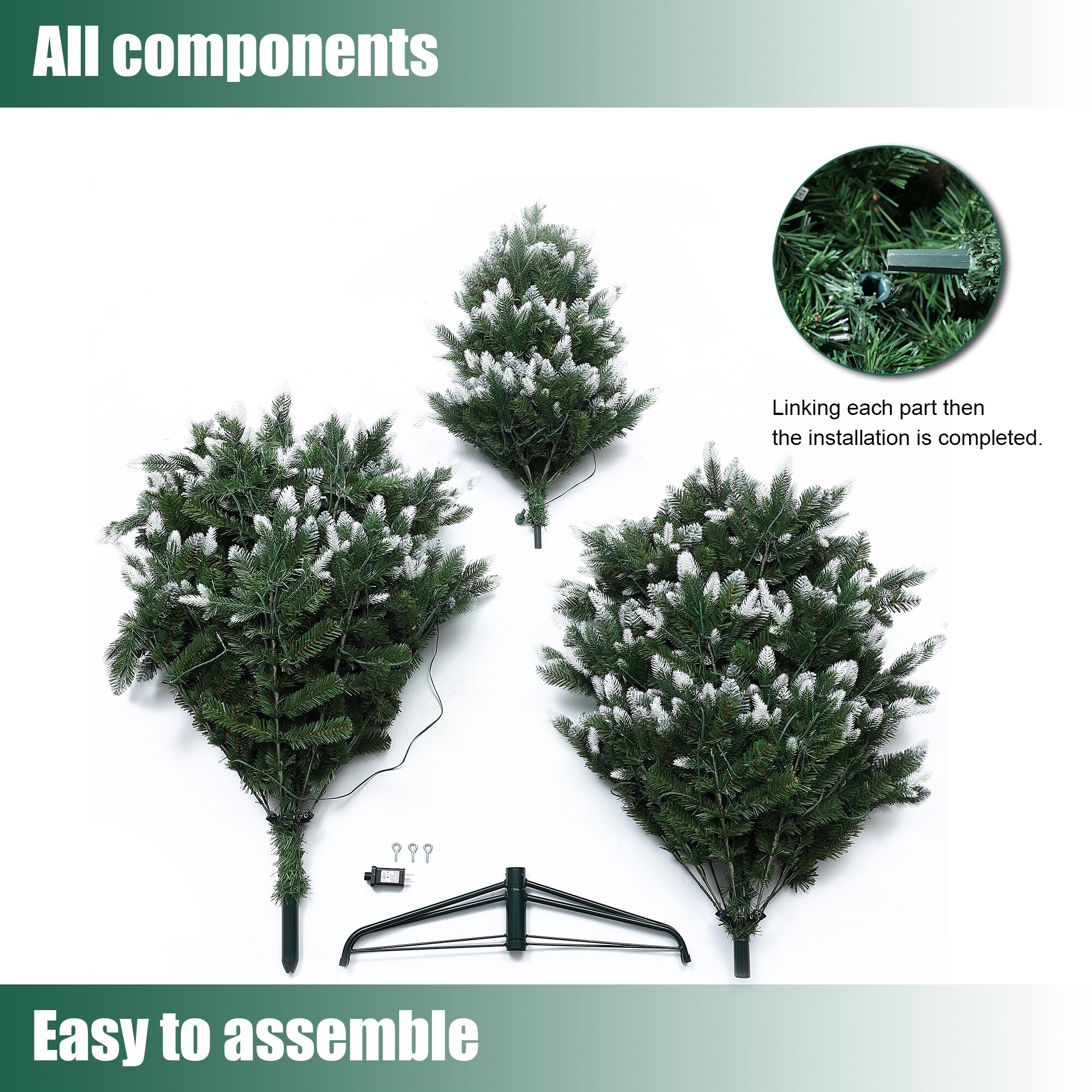 LuxenHome WHAP1805 Artificial-Christmas-Trees - View #10