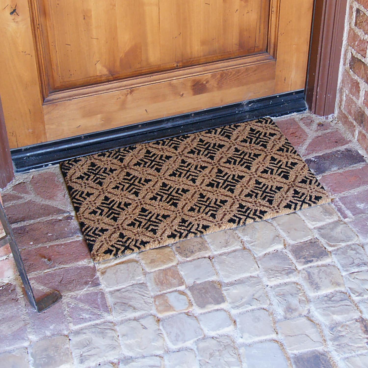 Rubber-Cal 2-ft x 3-ft Brown Half-round Indoor or Outdoor Door Mat in the  Mats department at