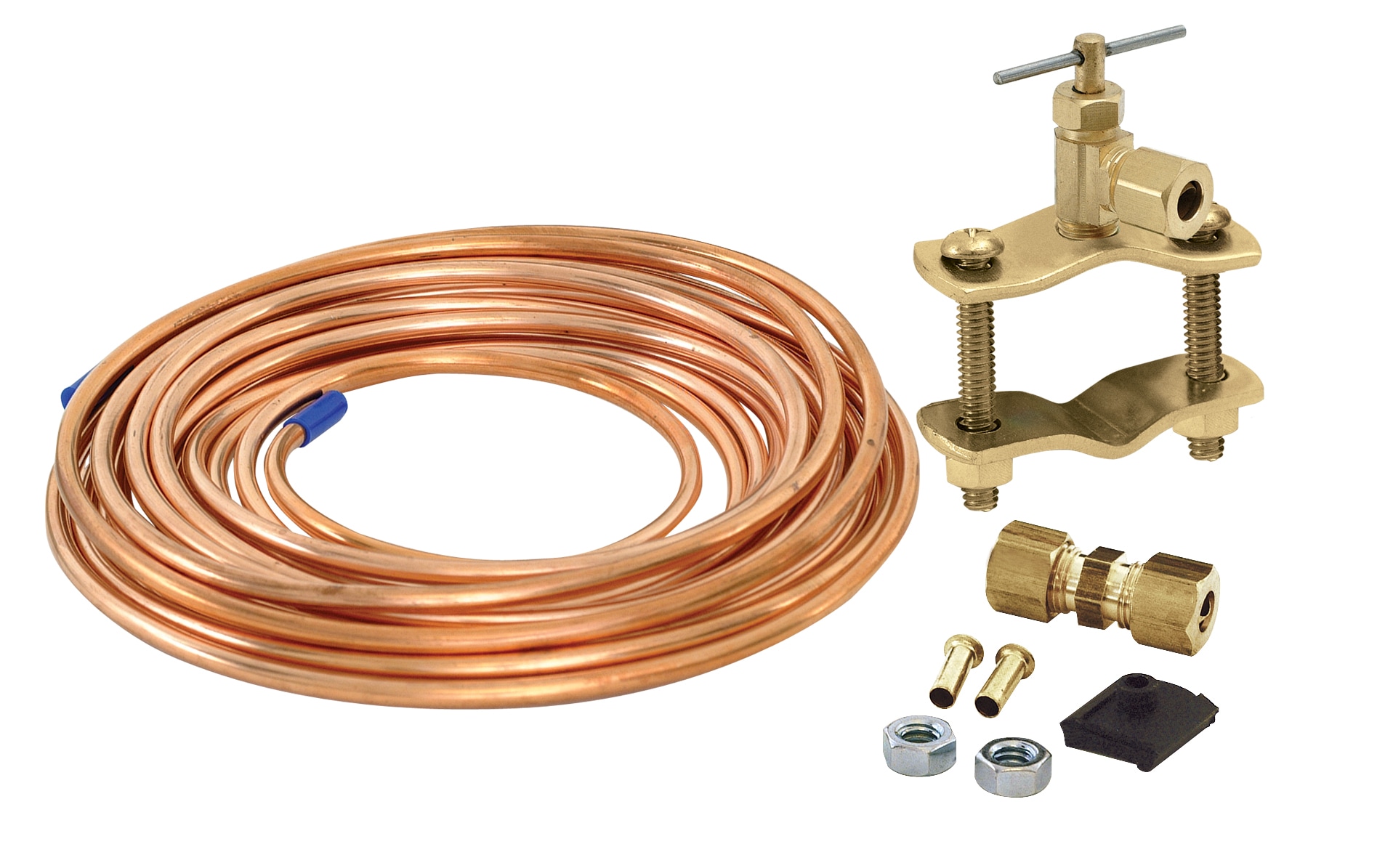 Ice Maker Installation Kit - 1/4 In ODRefrigerator Water Line with Quick  Fittings and Self Piercing Saddle Valve,For Adding a Branch Waterway to