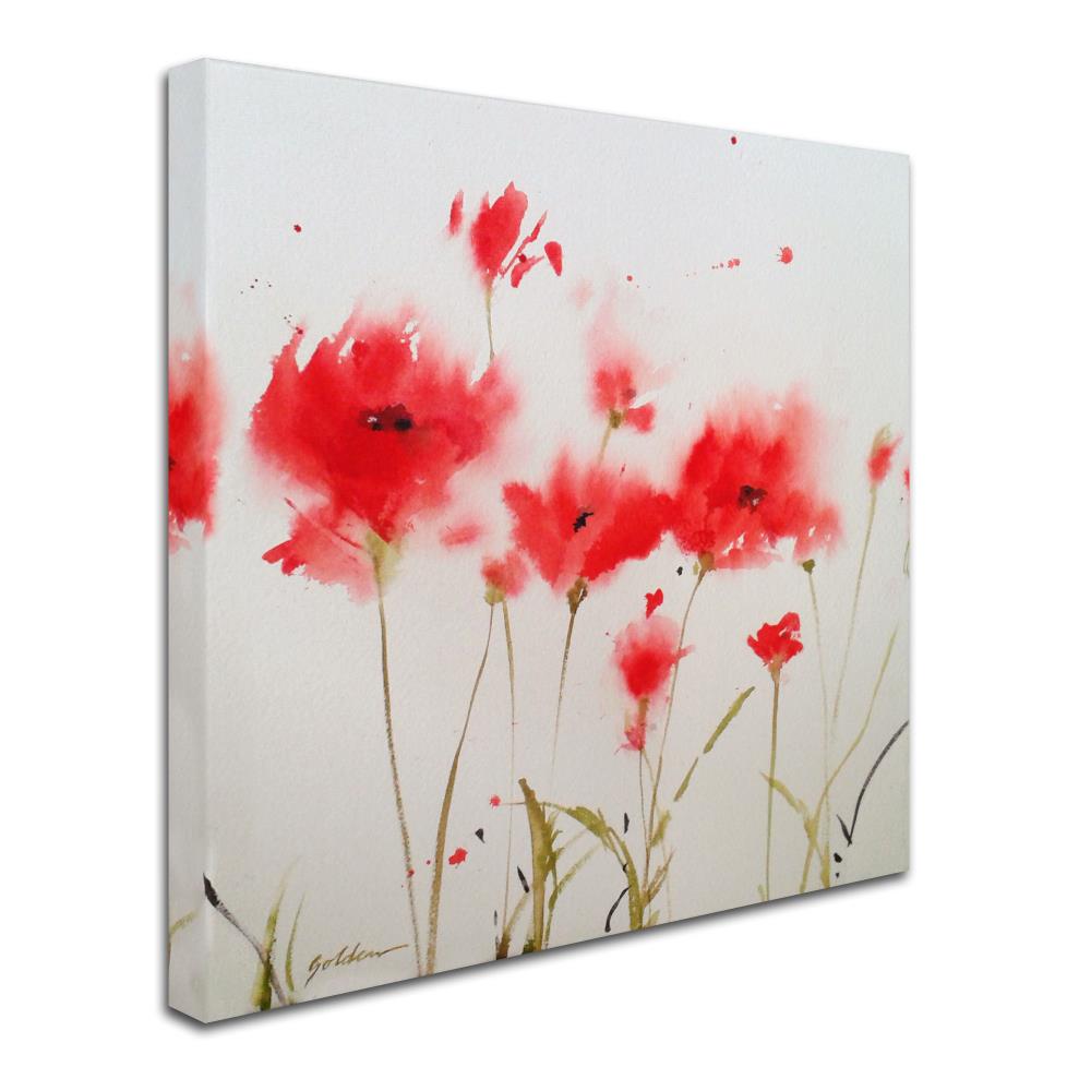 Trademark Fine Art Floral Framed 14-in H x 14-in W Floral Print on ...