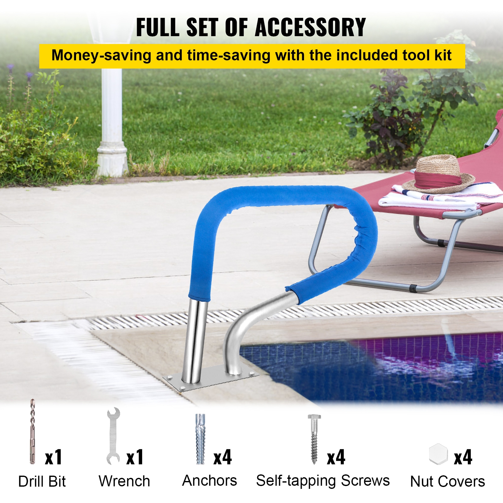 VEVOR BXGYCFS3W30X22YC1V0 Above-Ground-Pool-Lad-Steps - View #7