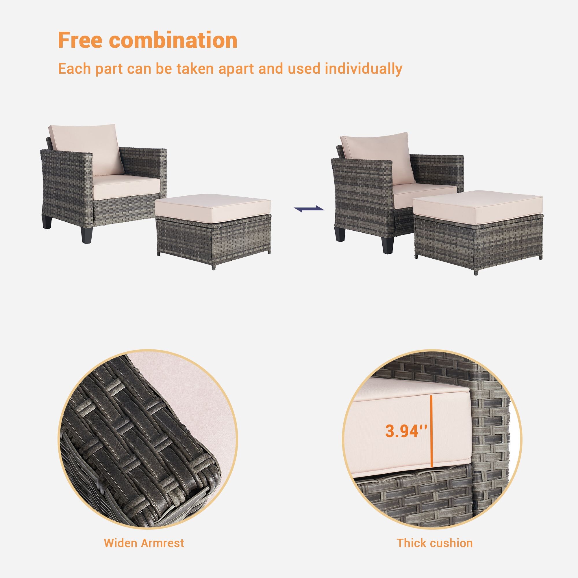 SANSTAR L-WS8922SN Patio-Conversation-Sets - View #5