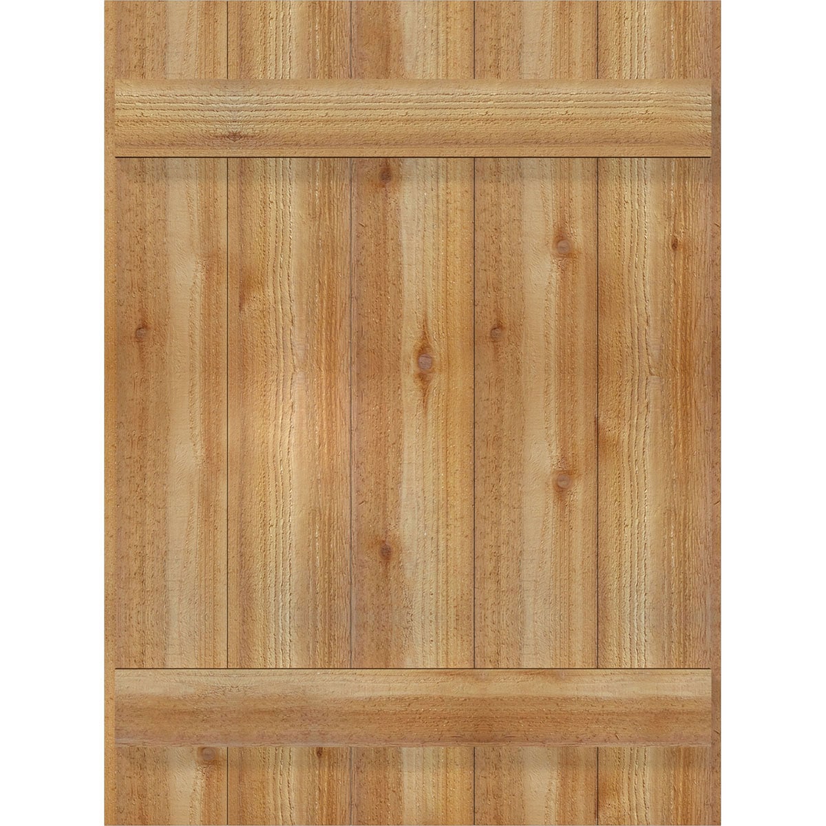 Ekena Millwork RBJ06S26X036RWR 26.875-in W x 36-in H Unfinished Paintable/Stainable Board and batten Wood Exterior Shutters ( 2 -Pack )