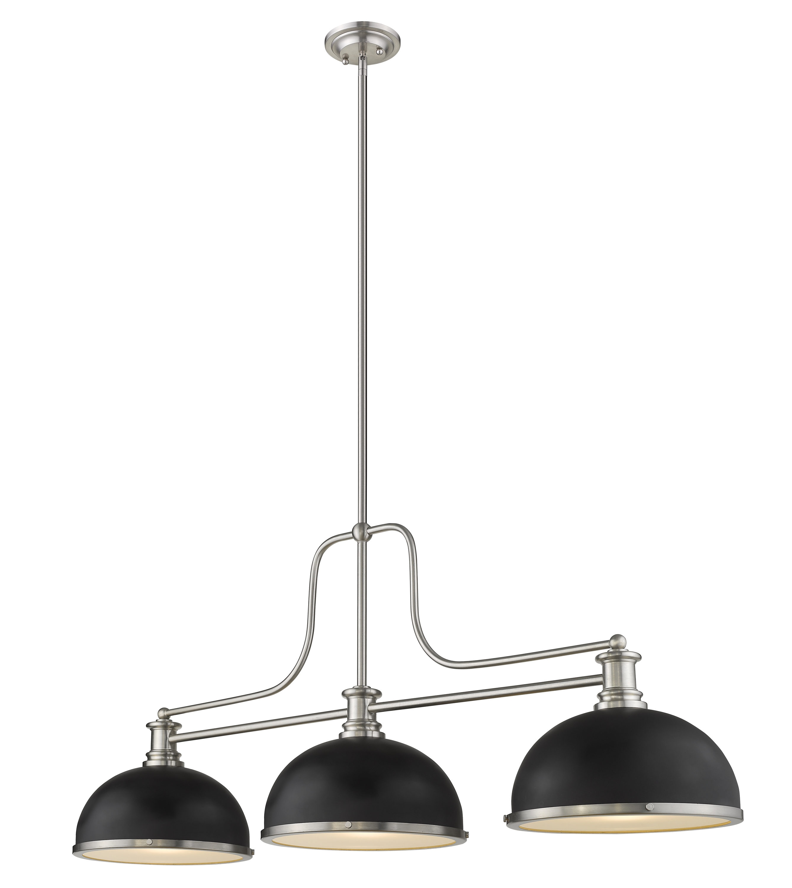Z-Lite 725-3BN-D12MB+BN Melange 3 -Light Brushed Multiple colors Rustic For Use in Dining Rooms, Foyers, Kitchens, Living Rooms Chandelier