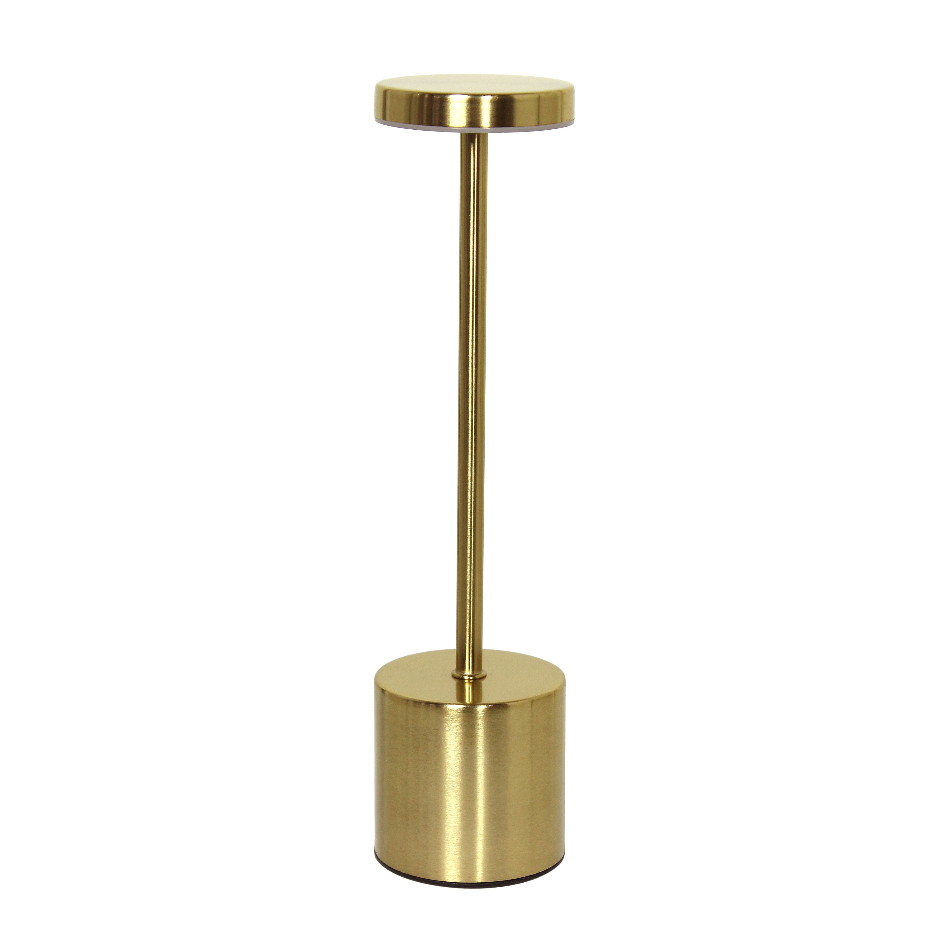 Simple Designs LD1083-GLD Mushroom Magic 12.75-in Gold Touch Standard Desk Lamp with Metal Shade