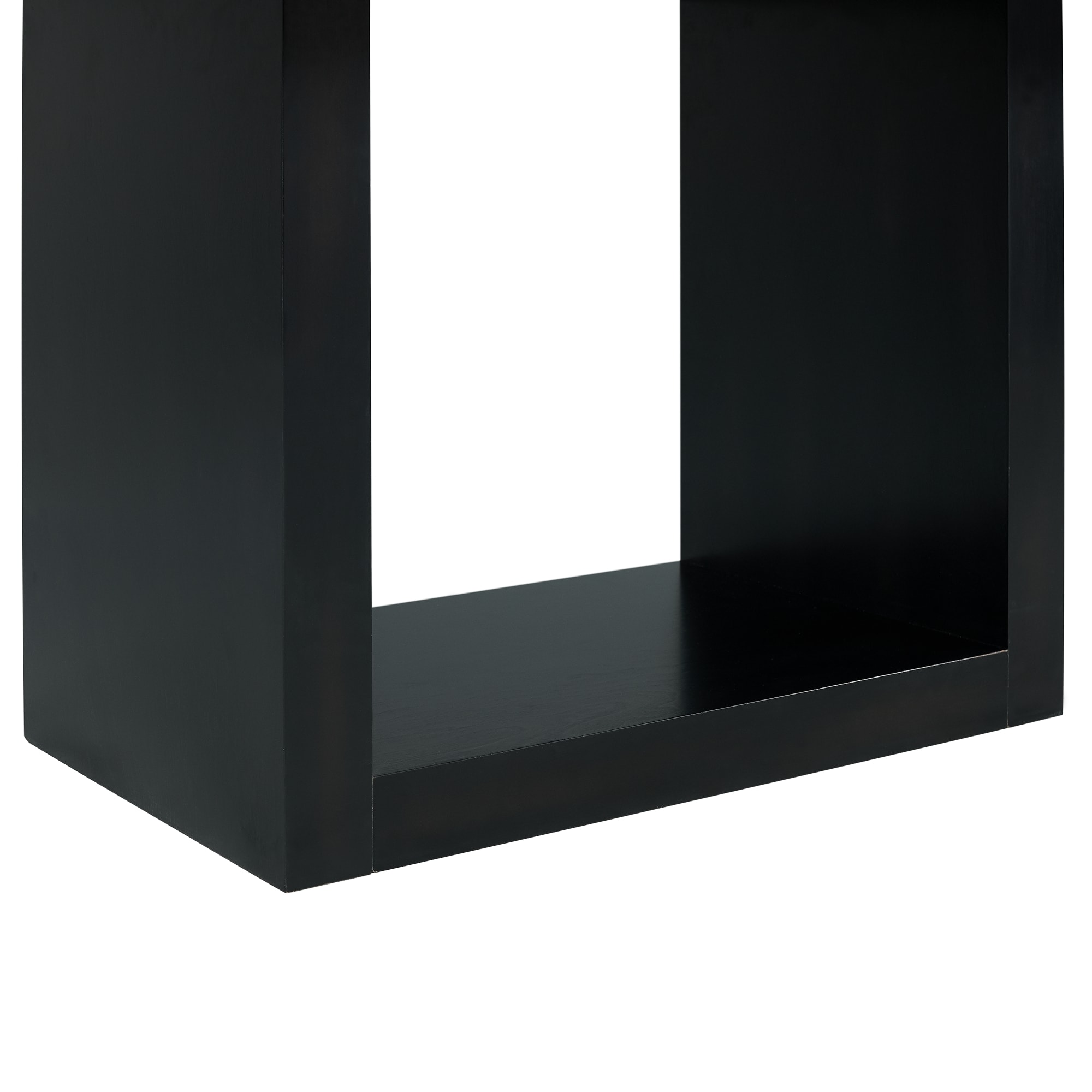Gray Marble and Black Wood Rectangular Counter Height Table