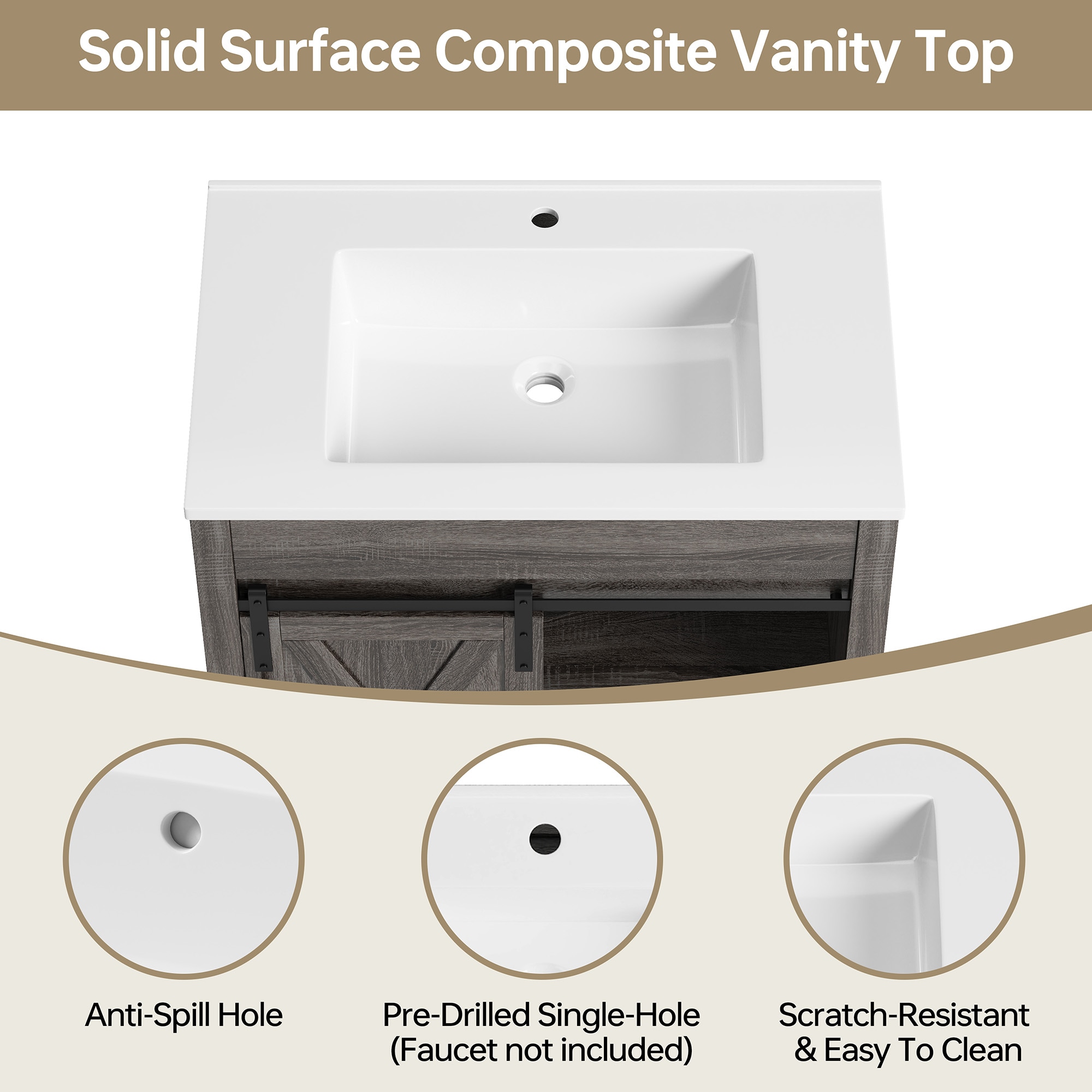 DELUXE LIVING V24029KD-30DW Bath-Vanity-Combo - View #10