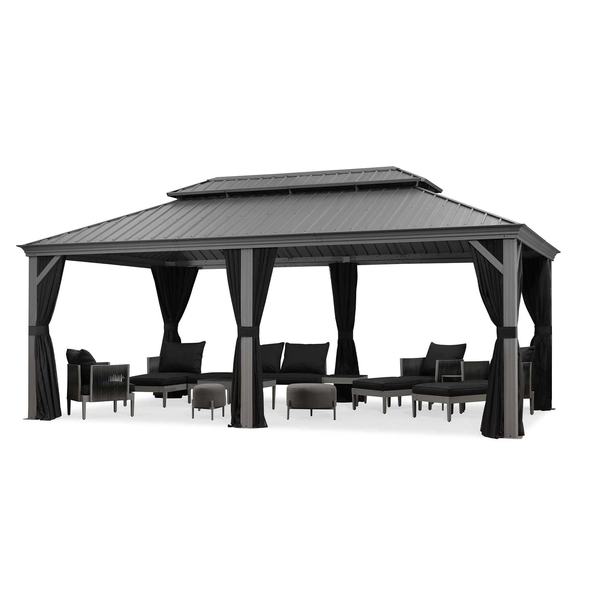 PURPLE LEAF LSHSHTG1220 Wood-Resin-Gazebos - View #2
