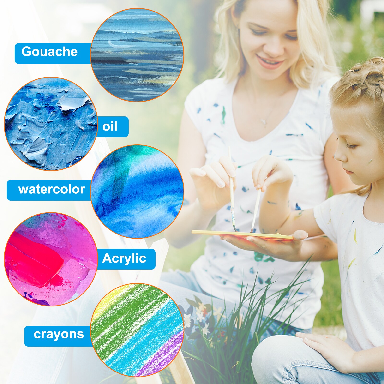 PATIKIL Paint Canvases For Painting, 3 Pack 8x7 Inch - View #2