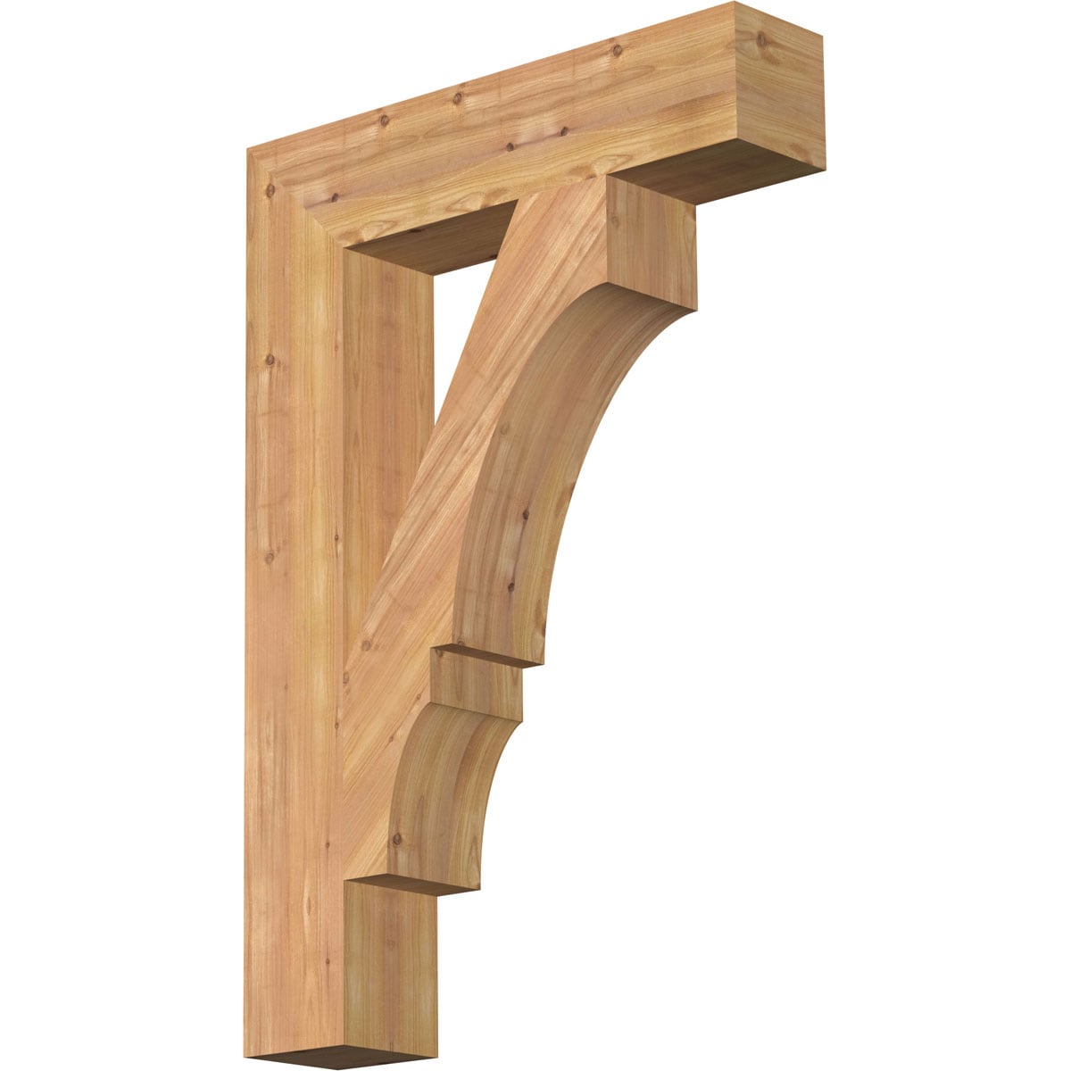 Ekena Millwork BKT06X26X38BOA05SWR Balboa block smooth 5-1/2-in x 26-in x 38-in Western red cedar Brown Wood Standard bracket