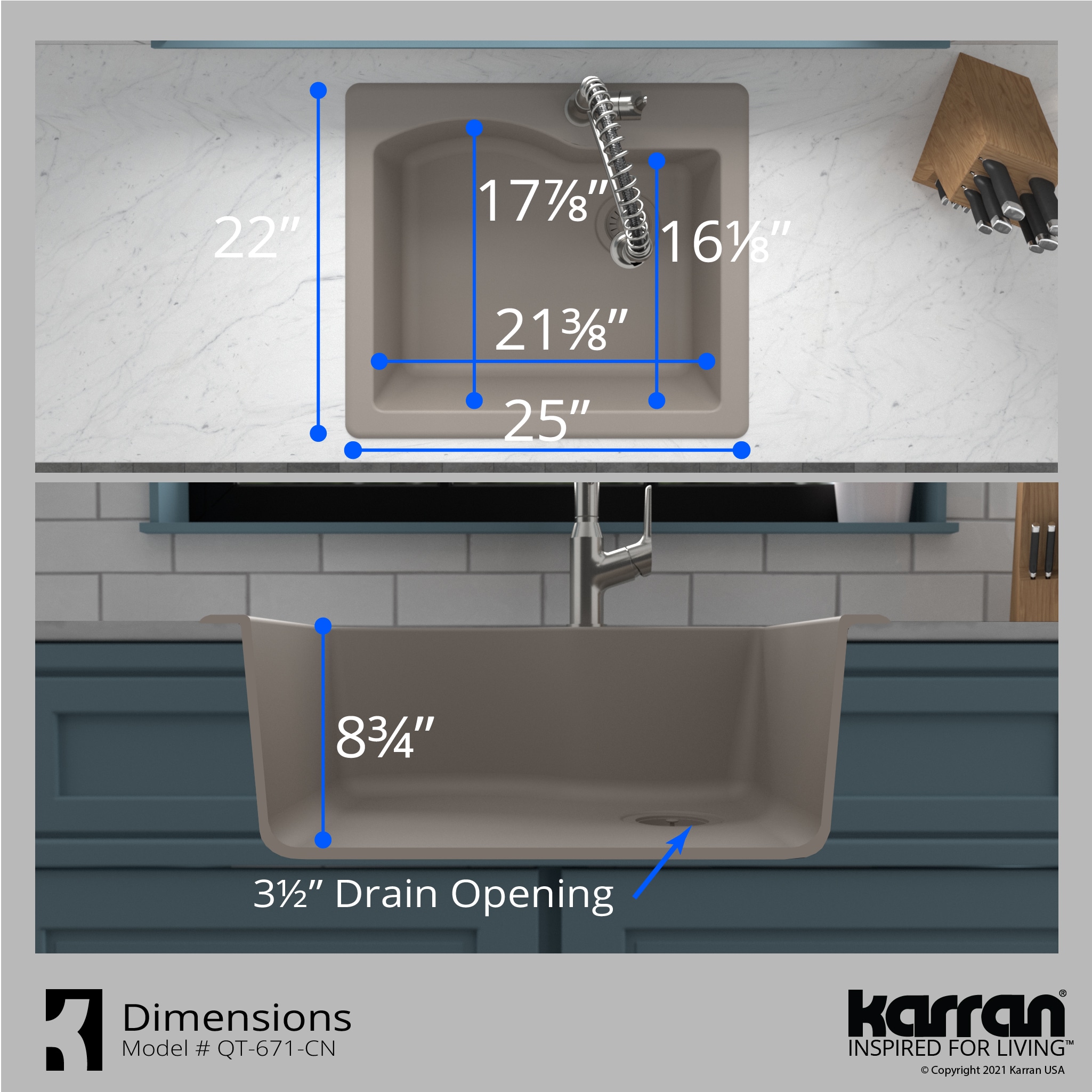 Karran QT-671-CN Kitchen-Sinks - View #8