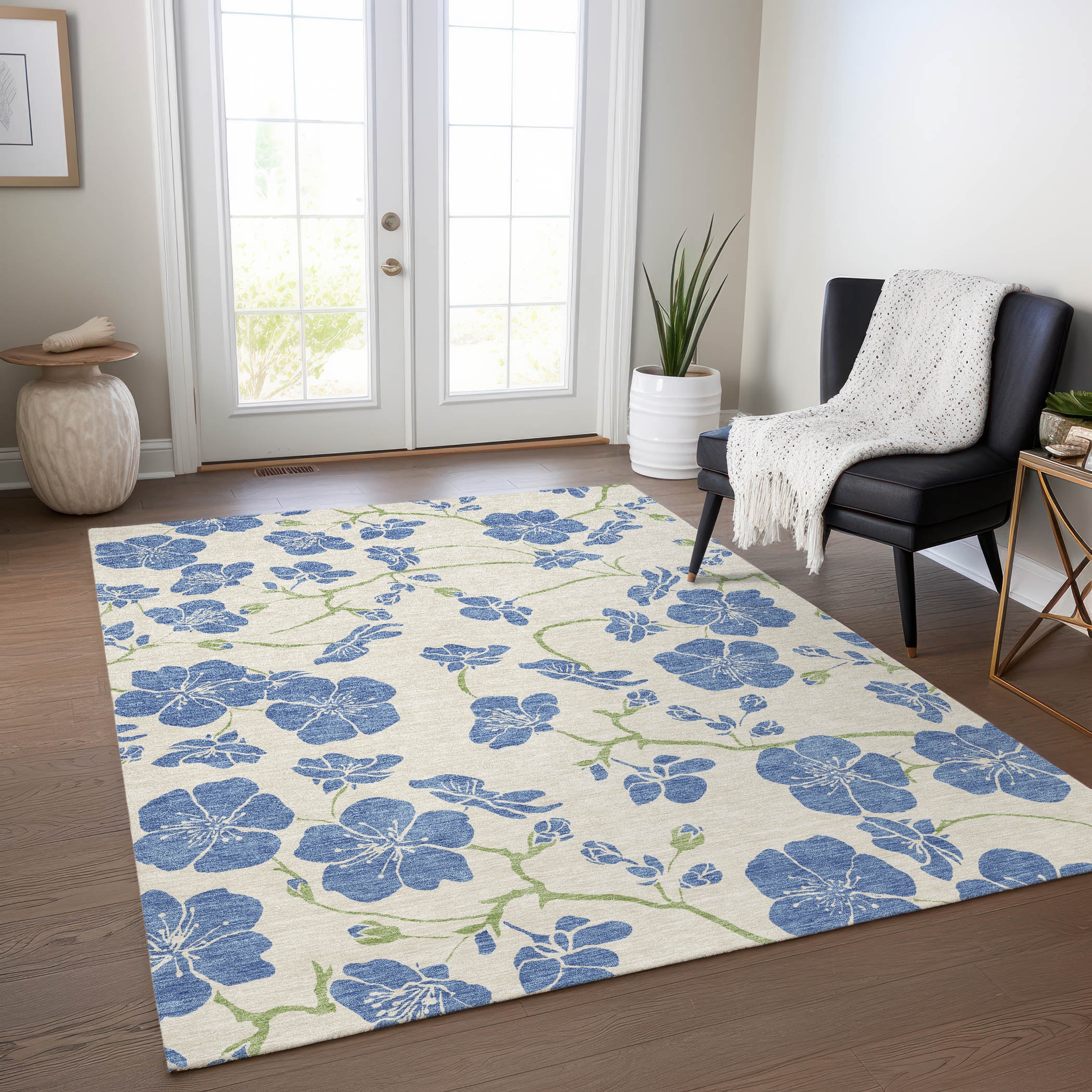 Addison Rugs ACN1034LN30X46 Chantille ACN1034LN 2 x 3 (ft) Polyester Linen Rectangular Indoor/Outdoor Geometric Machine washable Area rug