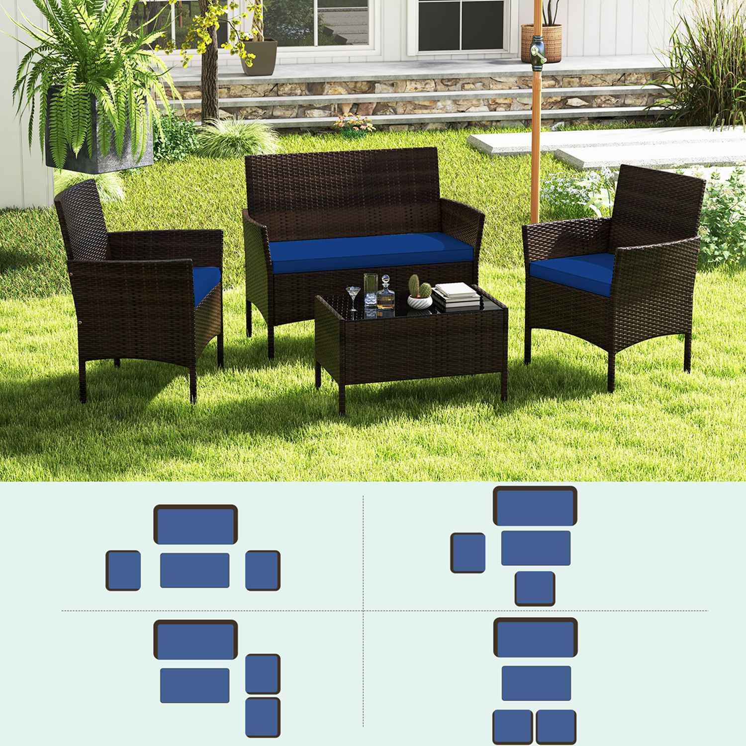 Costway HCST01438 Patio-Conversation-Sets - View #7