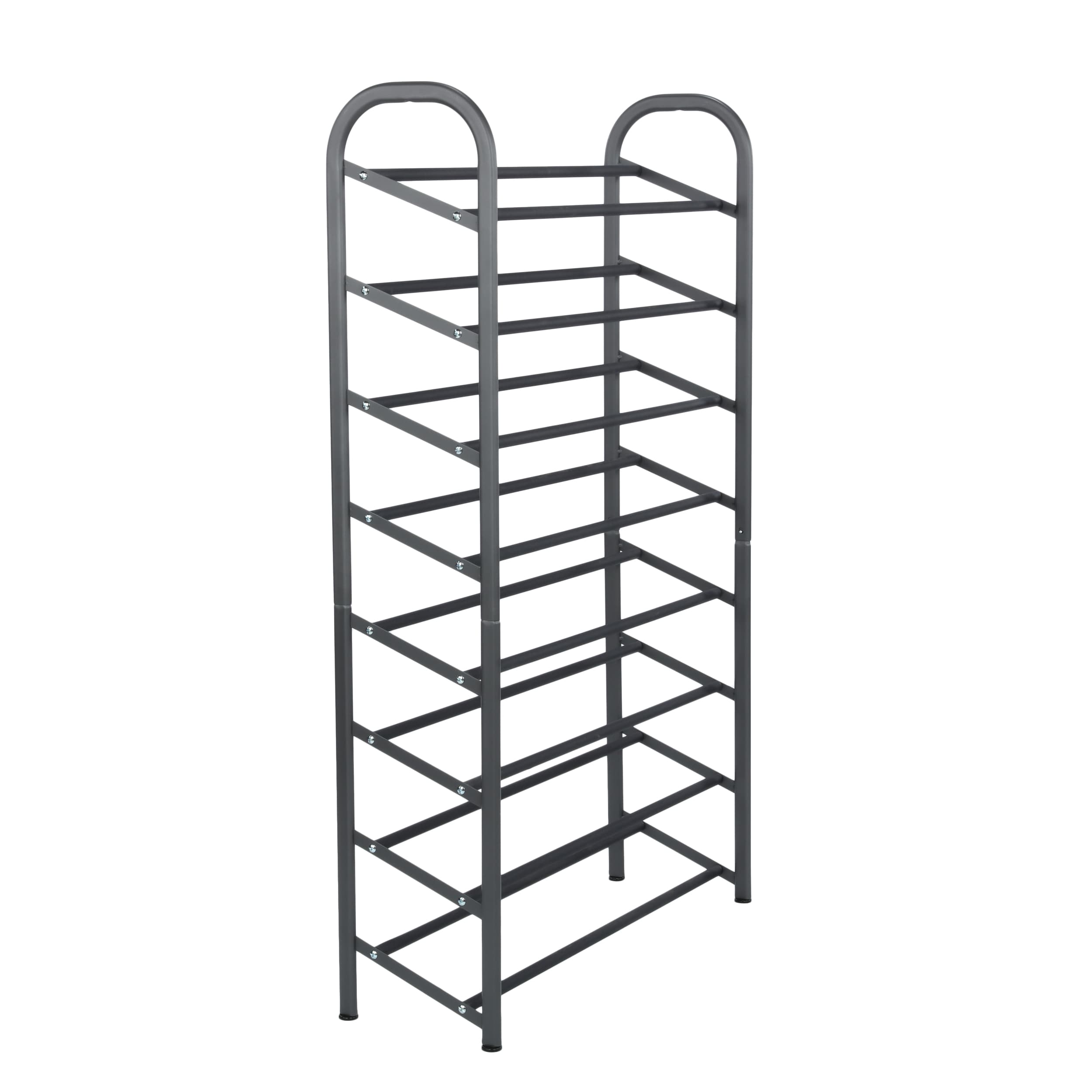 Goplus 60-in H 10 Tier 40 Pair Black Metal Shoe Tree Tower in the