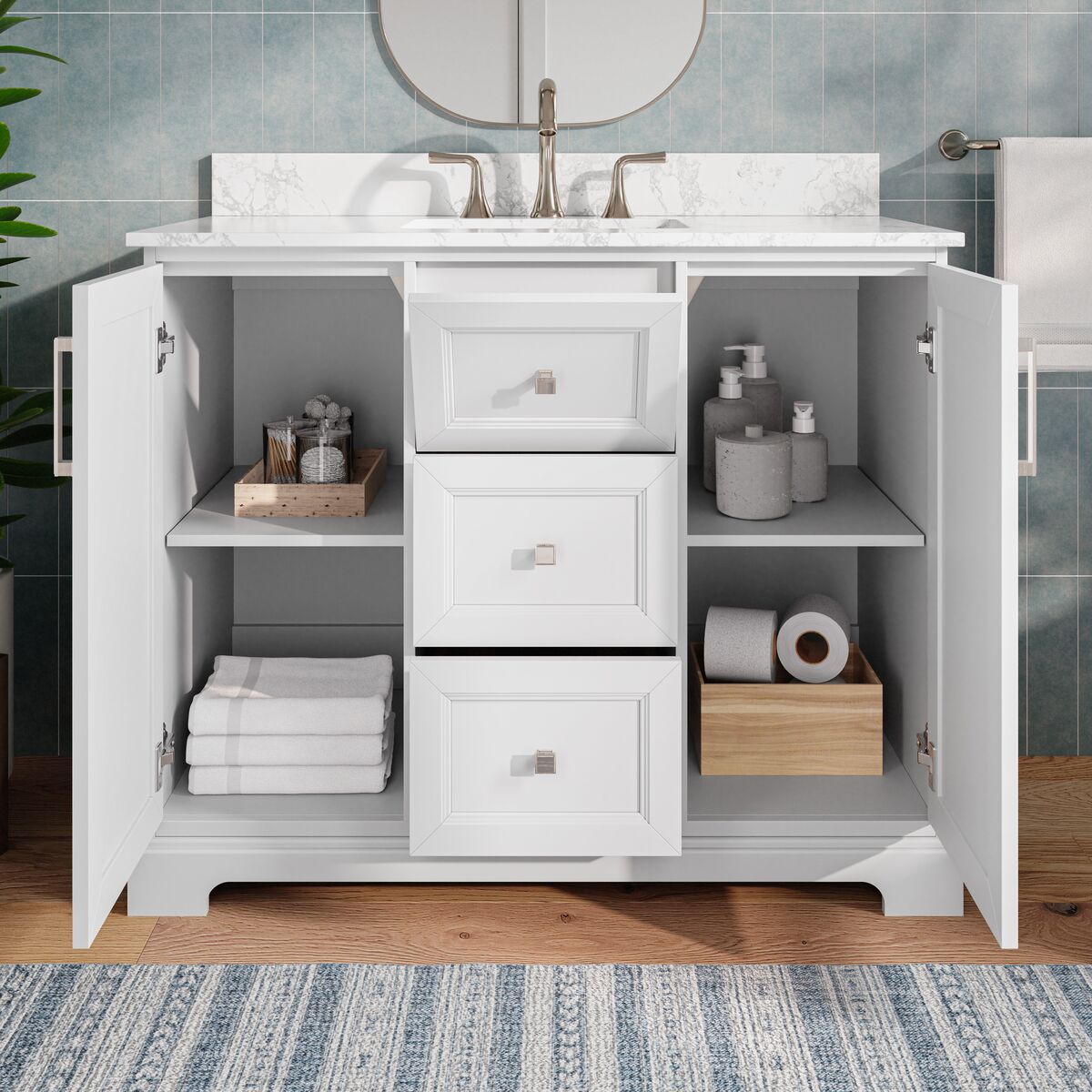 allen + roth LWS42TSVW Bath-Vanity-Combo - View #4