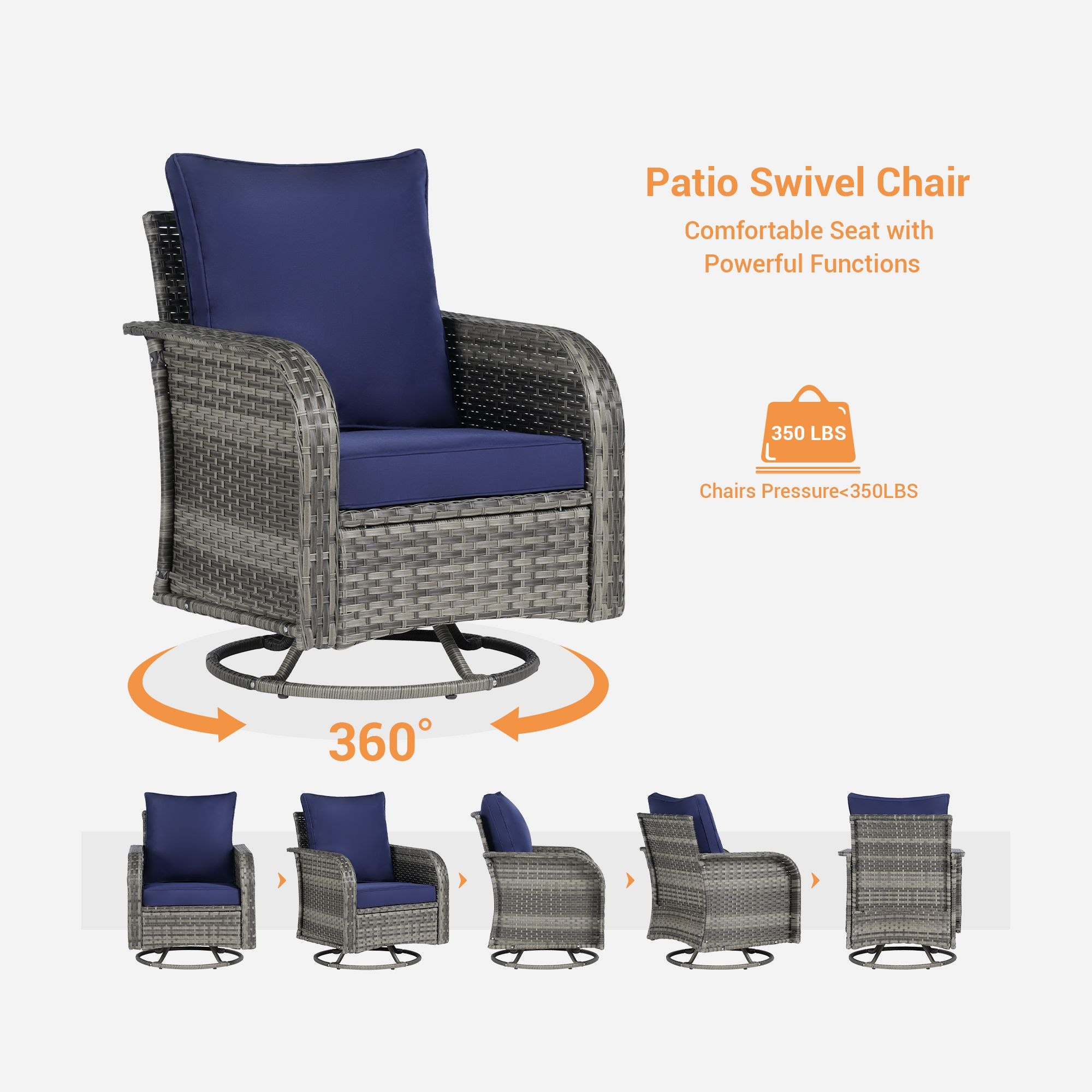 SANSTAR L-RBS-62LY Patio-Conversation-Sets - View #4