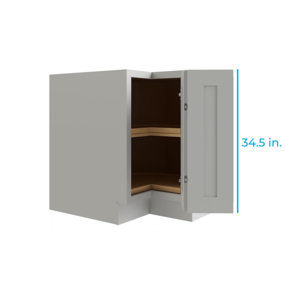 RELIABILT Parkstone 32-in W x 34.5-in H x 24-in D Espresso Lazy Susan Corner Base Fully Assembled Plywood Cabinet (Shaker Style)