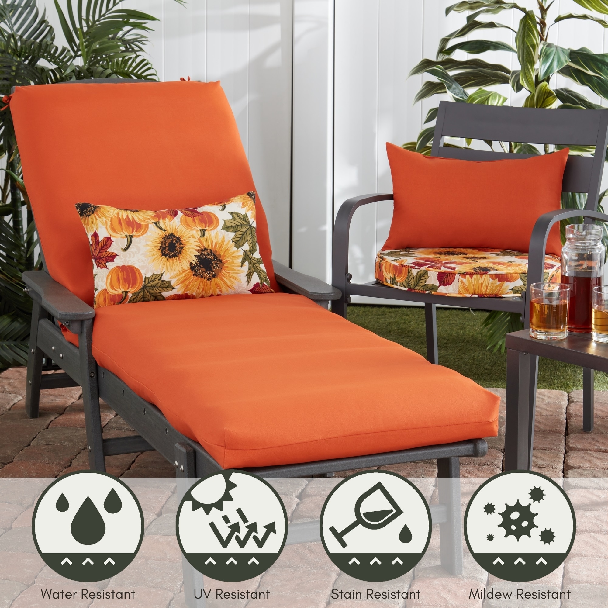 Greendale Home Fashions OP1150S2-MARISOL Patio-Furniture-Cushions - View #5