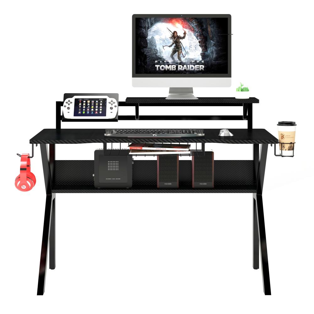 Vineego 51-in Black Modern/Contemporary Gaming Desk in the Desks