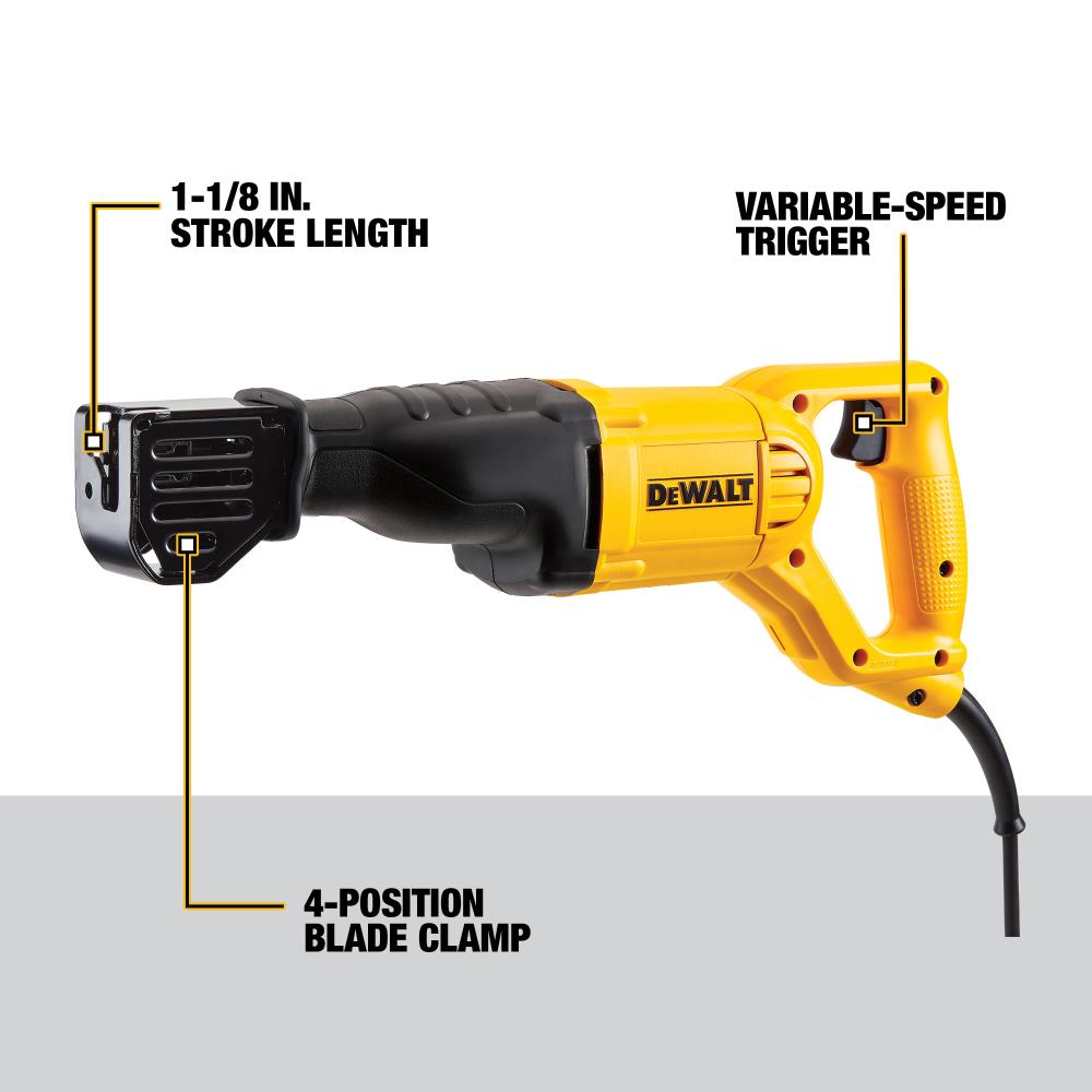 DEWALT 10-Amp Variable Speed Corded Reciprocating Saw in the Reciprocating  Saws department at