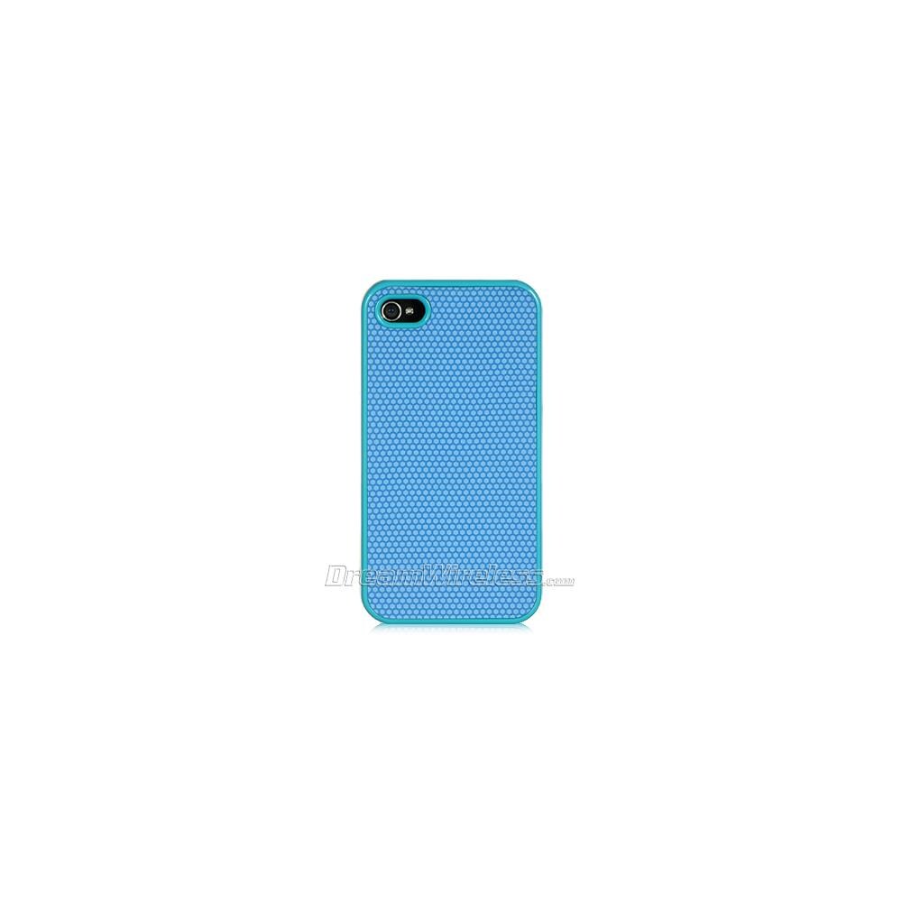 Dream Wireless DRMW2987 DreamWireless IP-FAIP4BL-HG iPhone 4S and iPhone 4 Compatible Fabric Crystal Case- Blue Hexo Grip