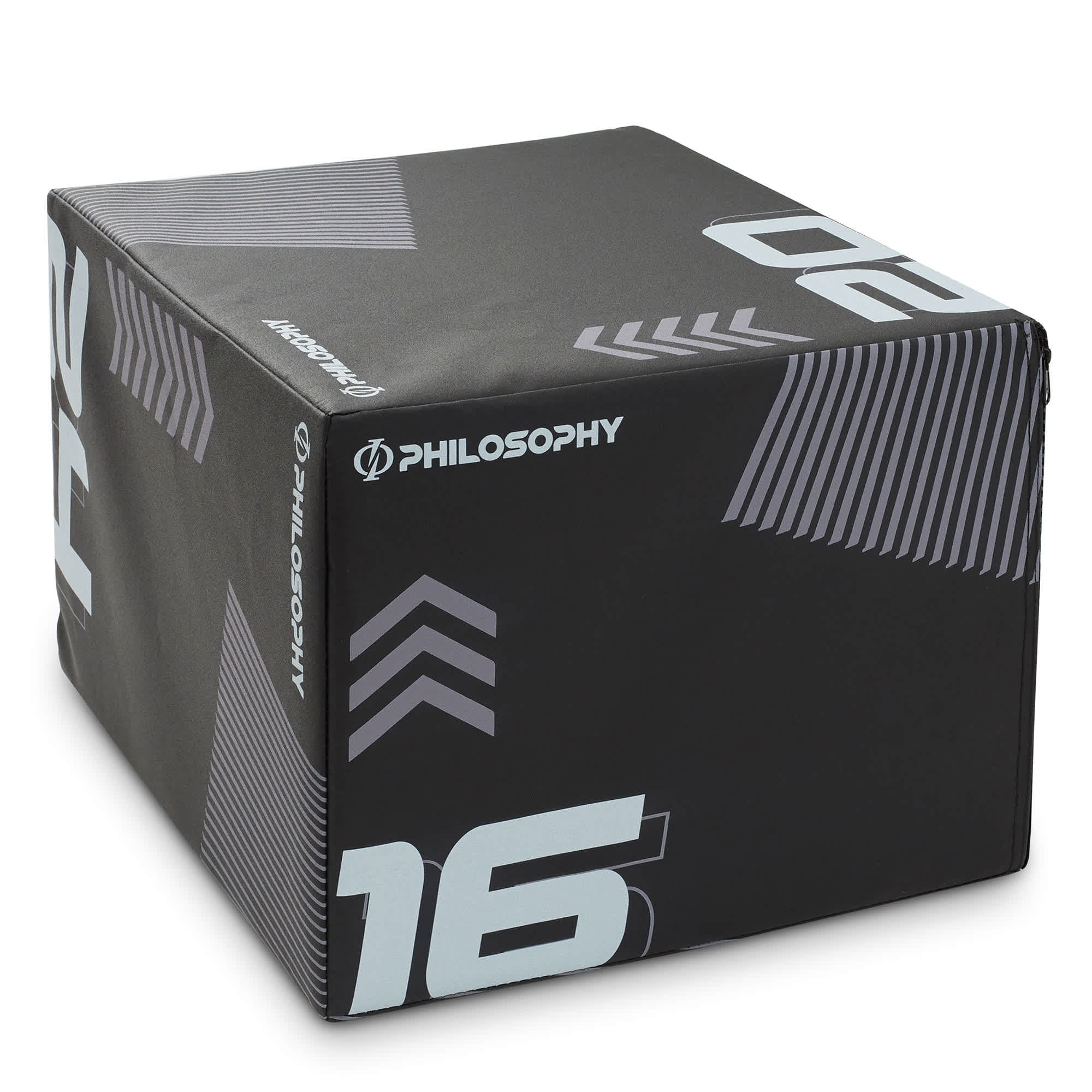 Philosophy Gym FIT-PLYO-1624 3 in 1 Plyometric Box - 16 x 20 x 24-in - Soft Foam Plyo Jump Trainer