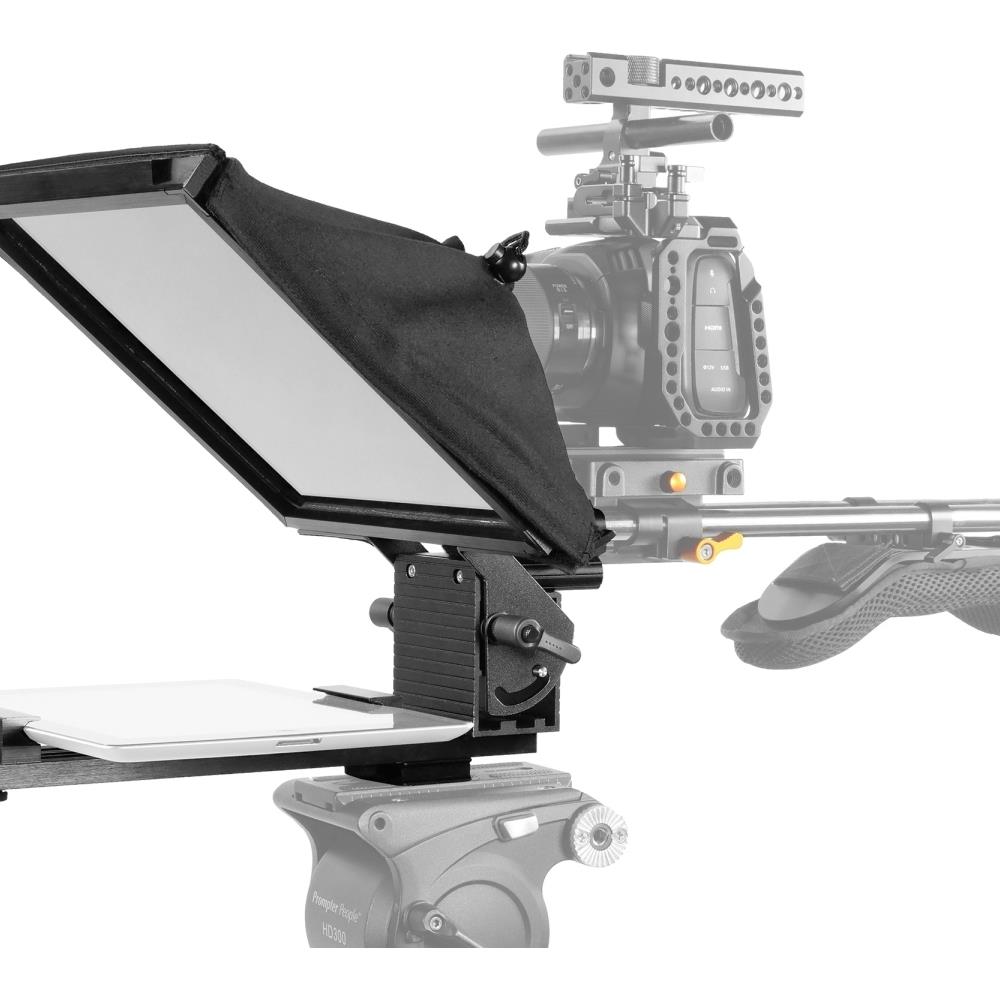  TCNCD388192 Prompter People PRP-PAL-IPAD15MM Teleprompter with Tablet Cradle, Iphone Mounts, Rail Block and Case- 10 x 10 in. Glass and 15 mm