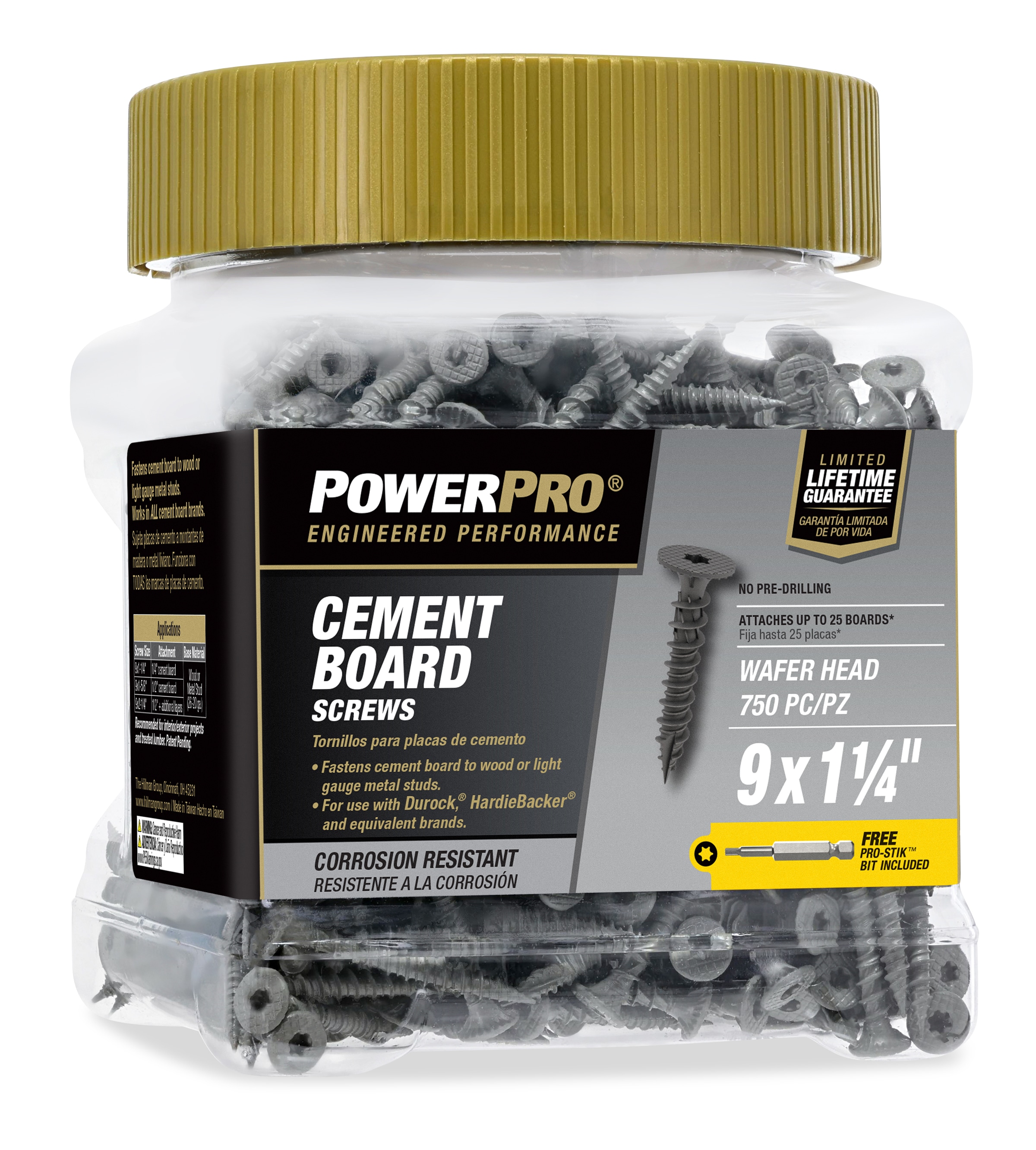 Power Pro #9 x 1-1/4-in Star -Drive Self-tapping Cement board Screws 750 -Count