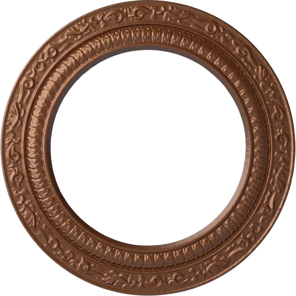 Ekena Millwork CM12ADPOS Andrea 12-in W x 12-in L Painted Polished Copper Polyurethane Whole Ceiling Medallion