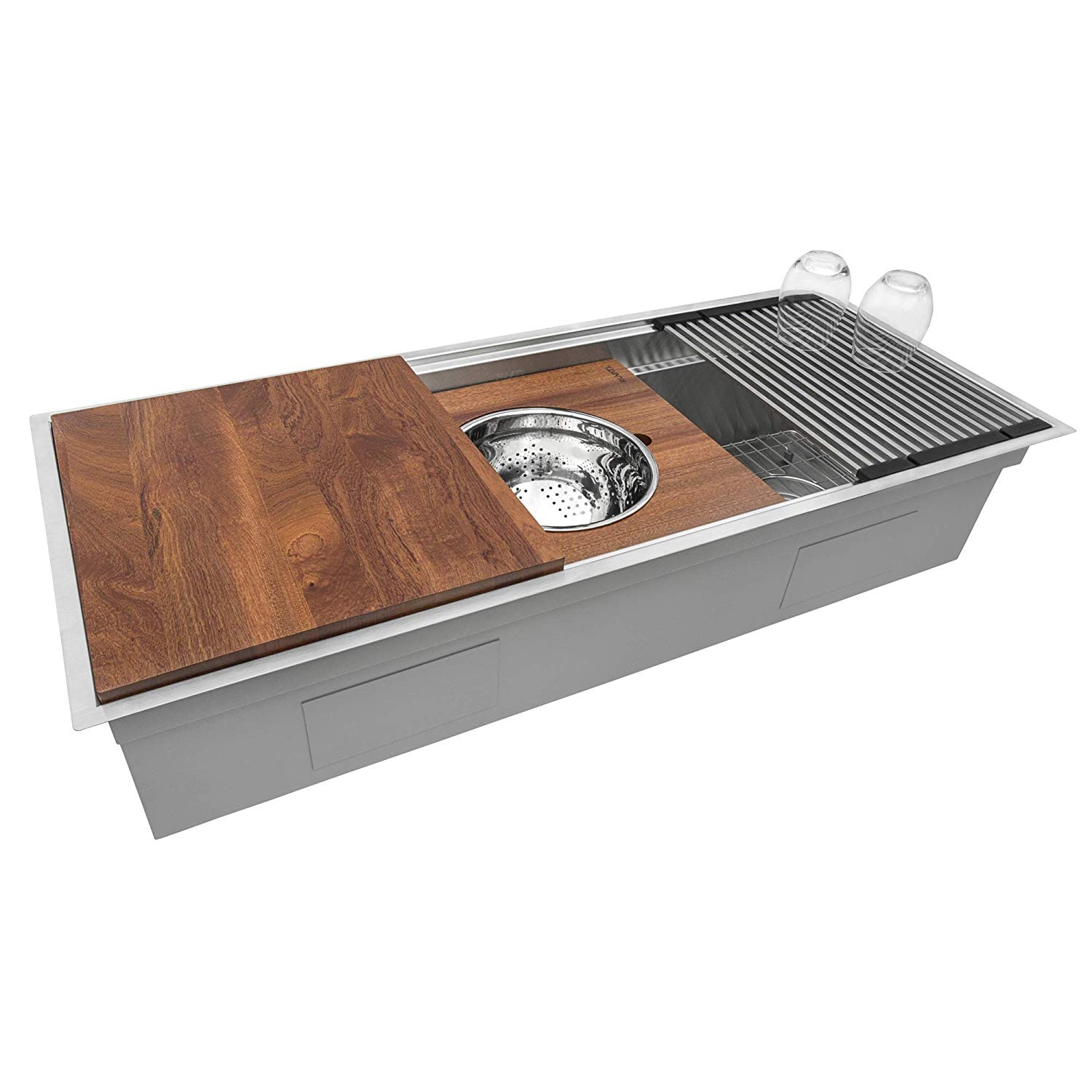 Ruvati Roma Undermount 57 In X 19 In Brushed Stainless Steel Single