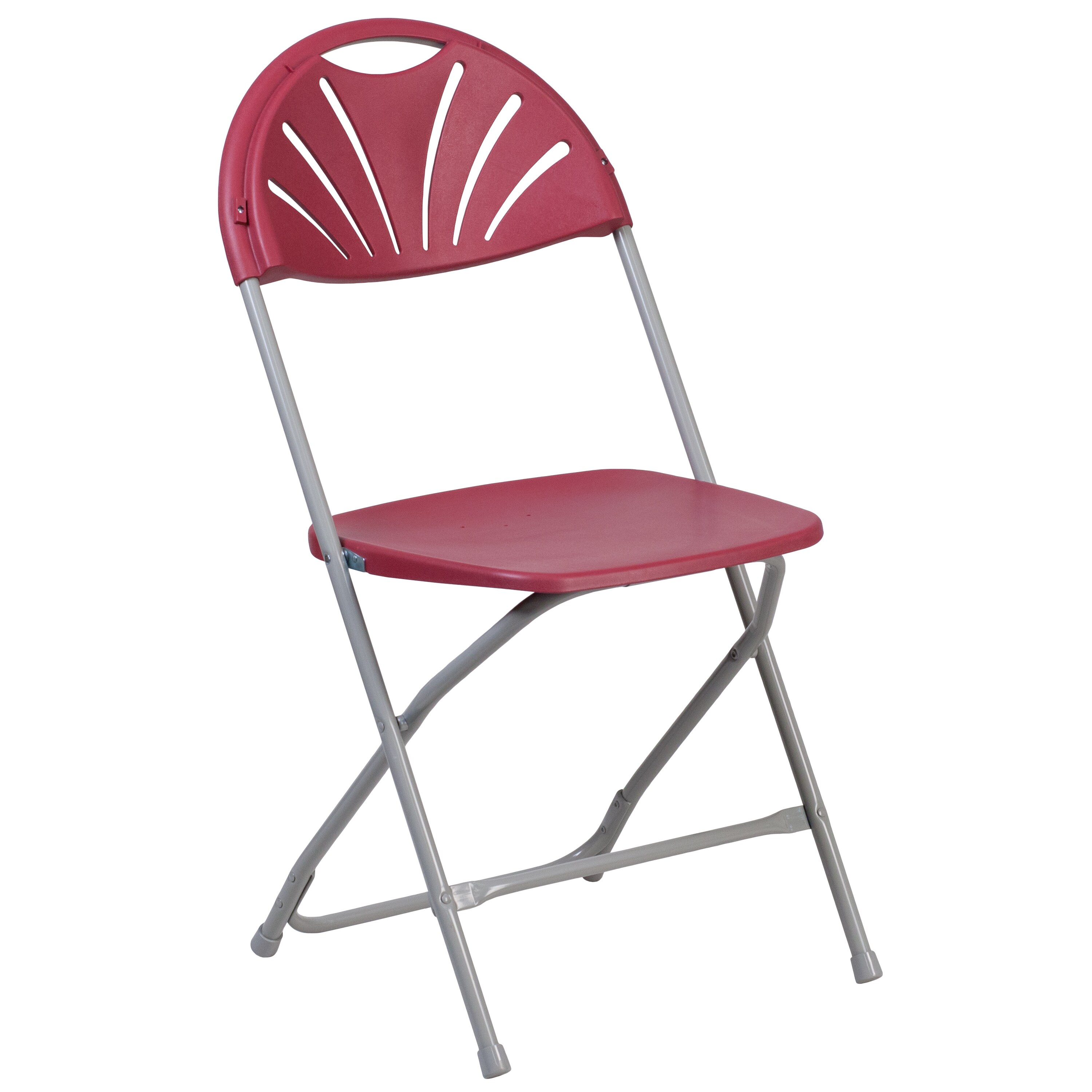 Red Outdoor Standard Folding Chair 650-lb Weight Cap