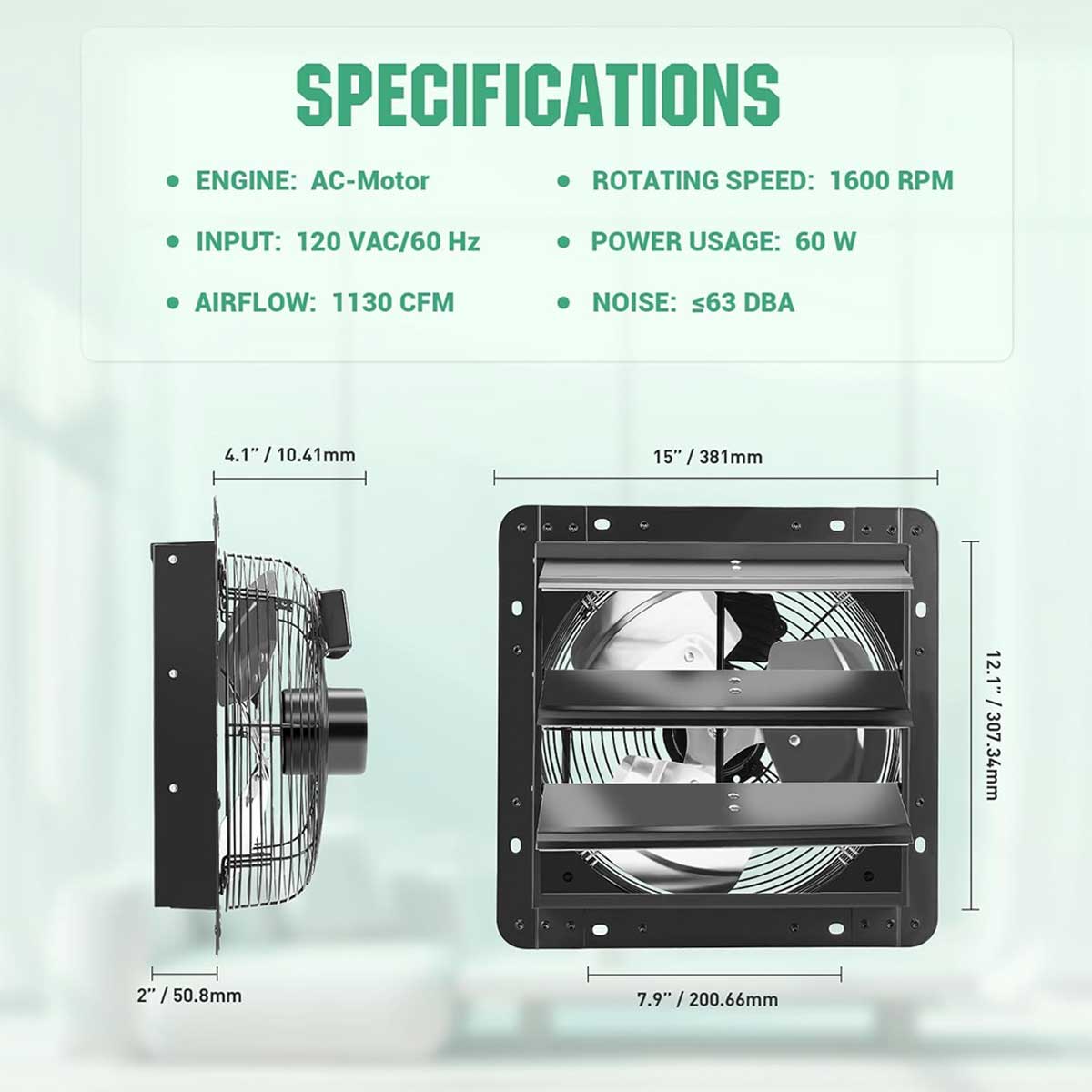 Aoibox LABZB0826097 Gable-Vent-Fans - View #7