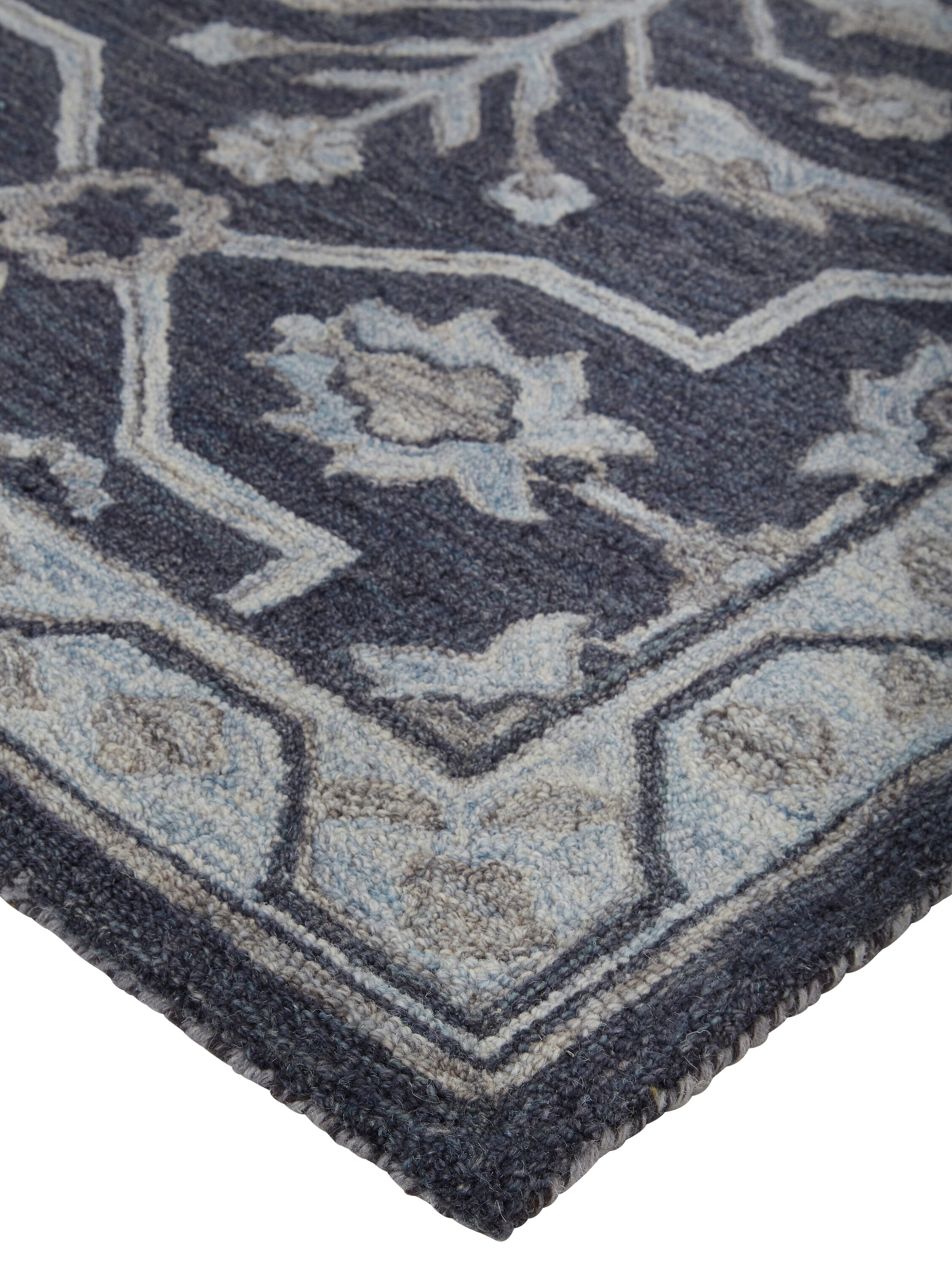 Odyssey Gray Handmade Wool Tufted Rectangular Rug - 2' x 3'