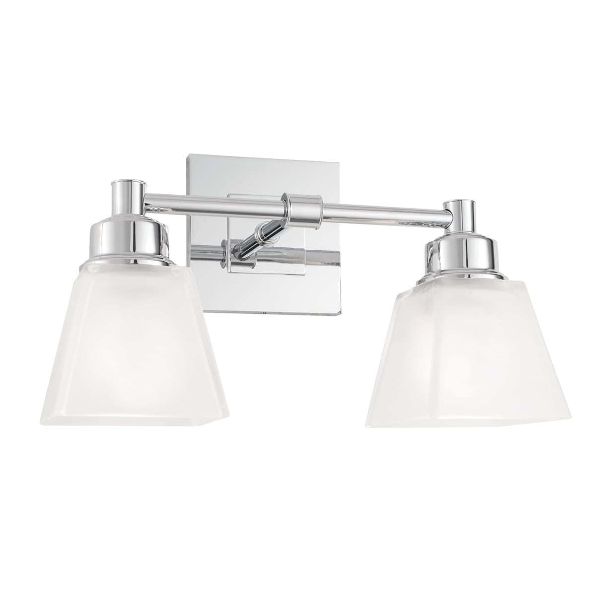 Norwell Lighting 9636-CH-SQ Matthew 13.5-in 2 -Light Chrome Transitional Vanity light