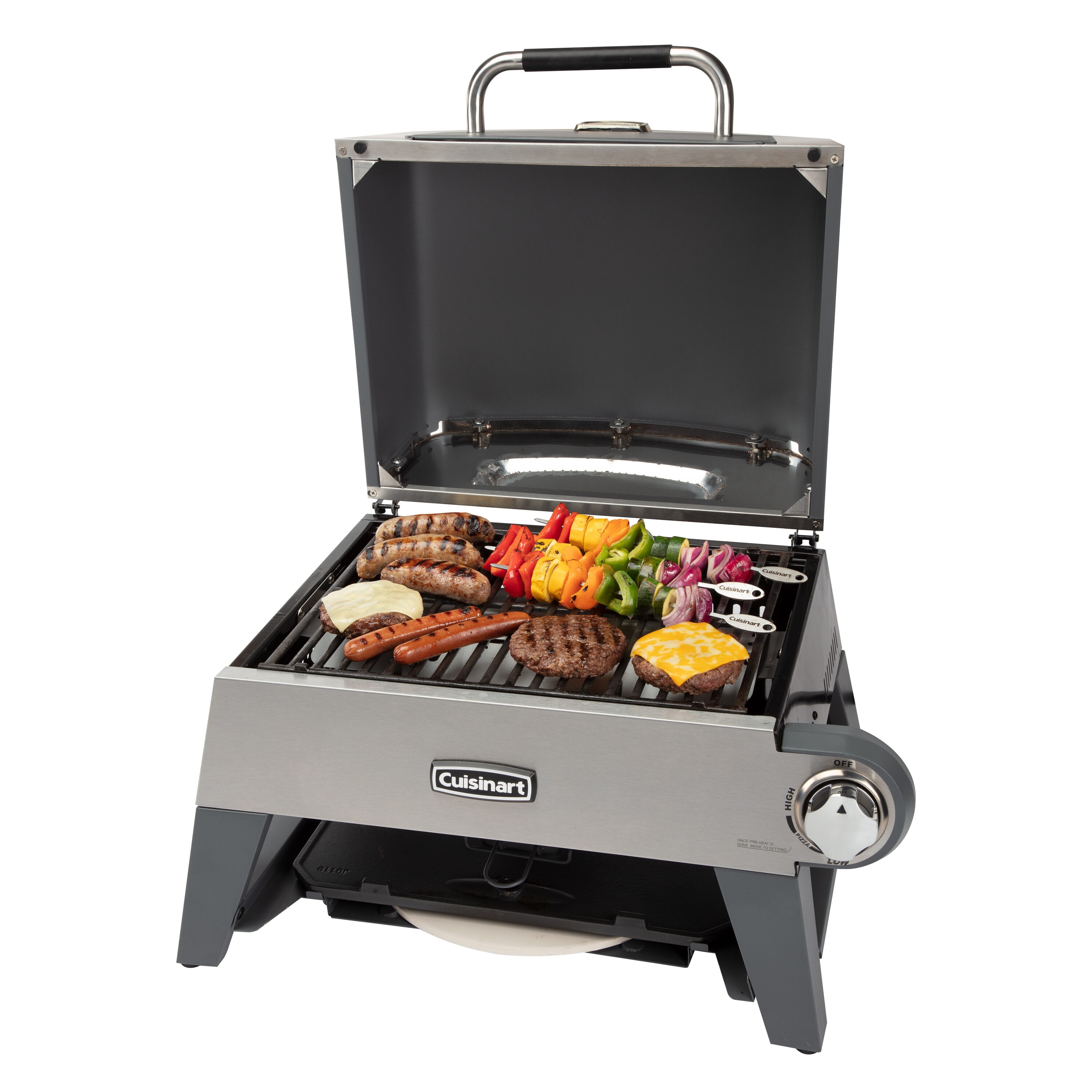  Cuisinart CEG-115 2-in-1 Outdoor Electric Grill, 240 sq. inch  Cooking Space : Patio, Lawn & Garden