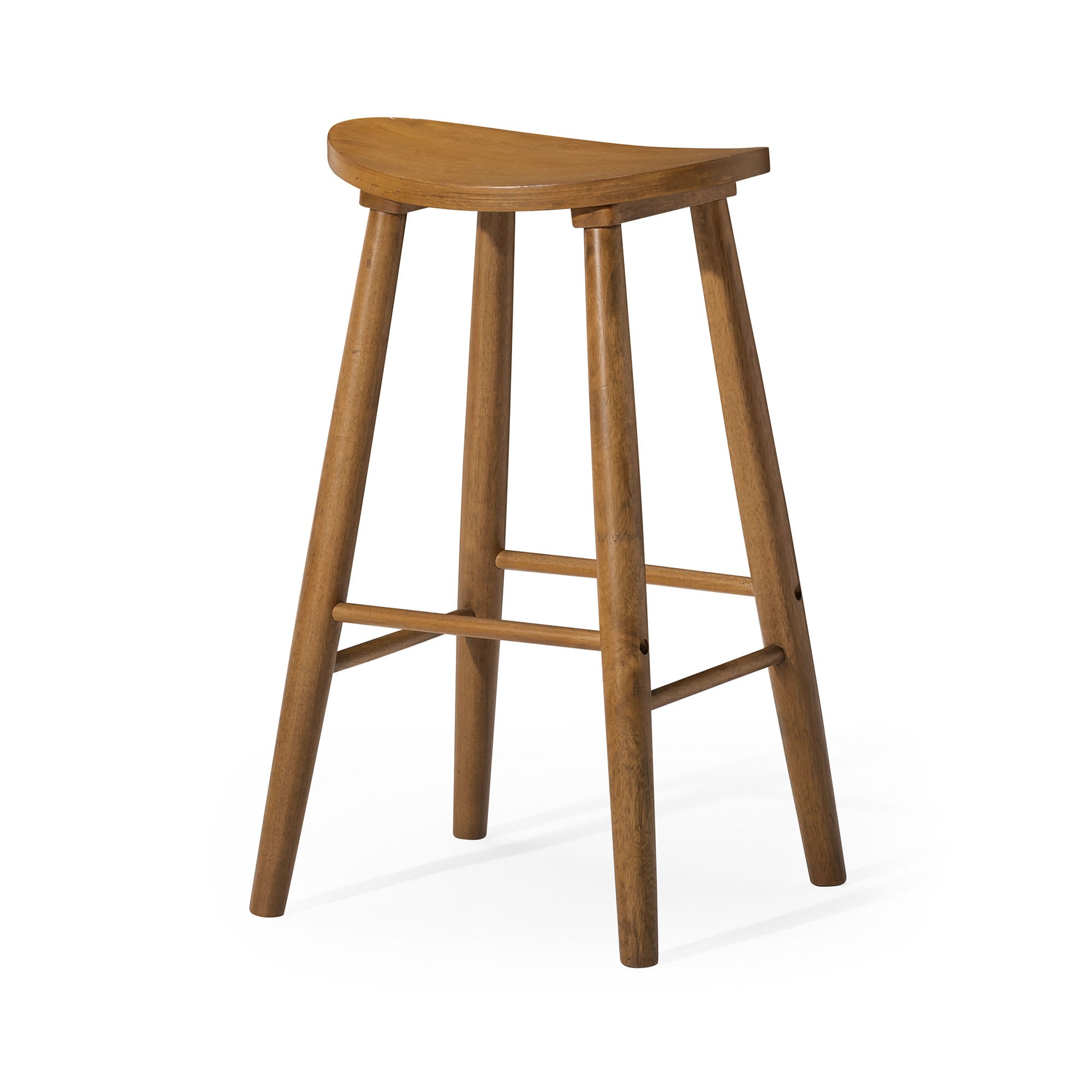 Maven Lane Rustic Natural 31 H Bar height Saddle seat Wood Bar Stool in the Bar Stools Counter Stools department at Lowes