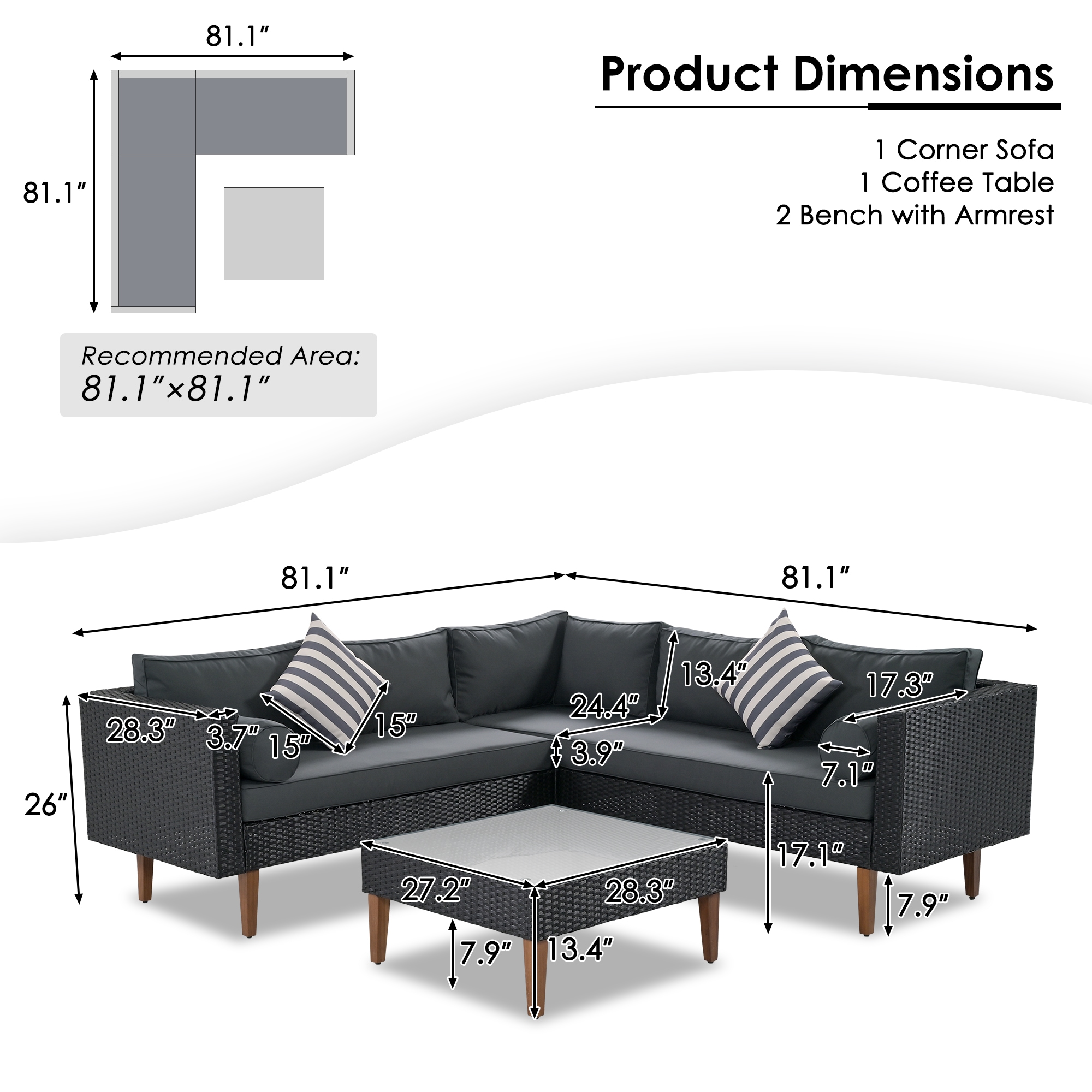 Nestfair AUGO1231E Patio-Sofas-Daybeds - View #8