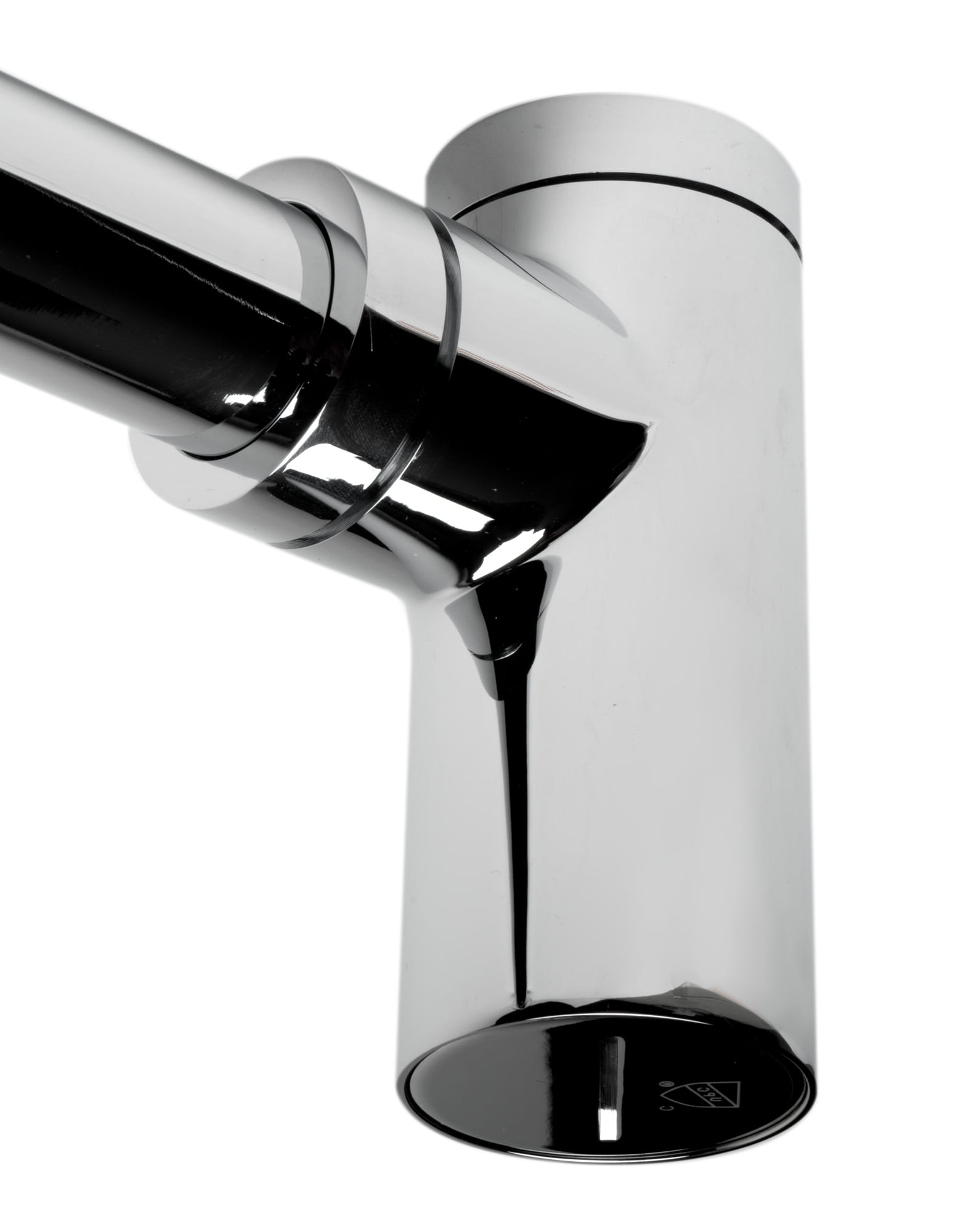 Polished Chrome Modern Round Decorative Bottle P-Trap