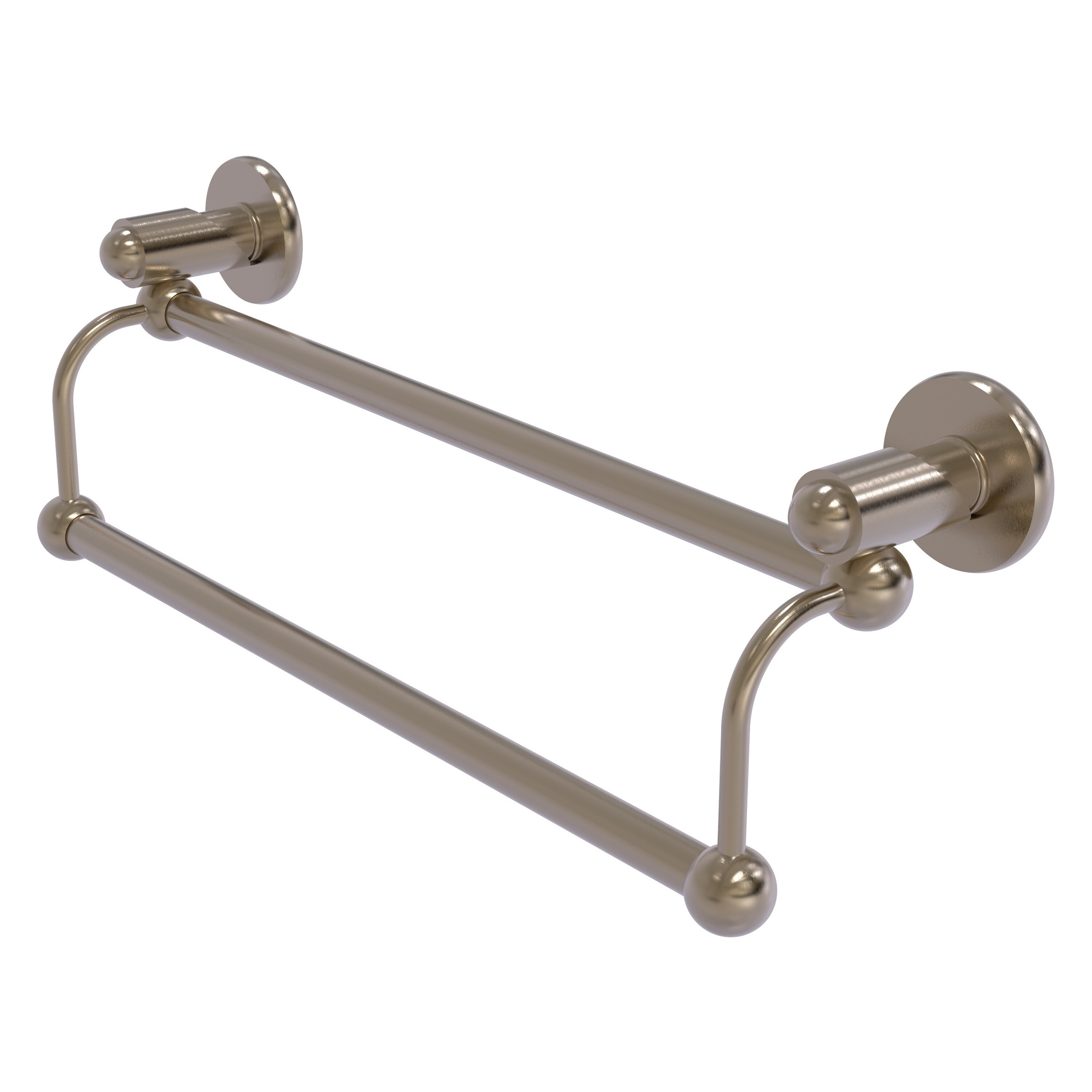 Allied Brass Soho 18-in double Antique Pewter Wall Mount Double Towel Bar  in the Towel Bars department at