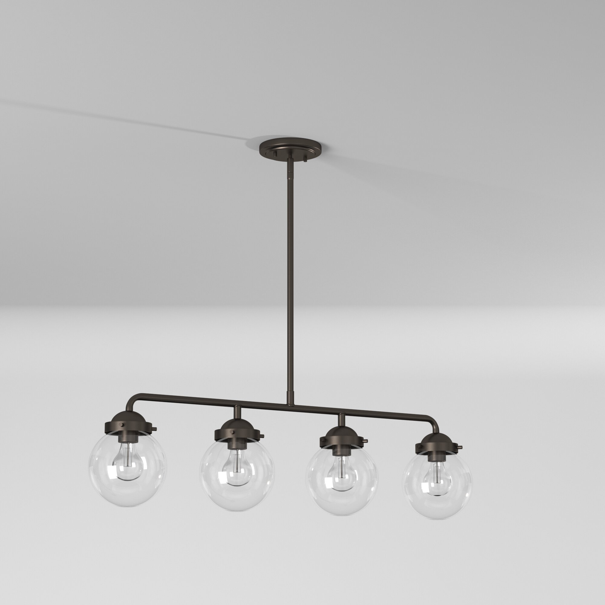 Knoll Modern Globe 4-Light Island Pendant in Oil Rubbed Bronze