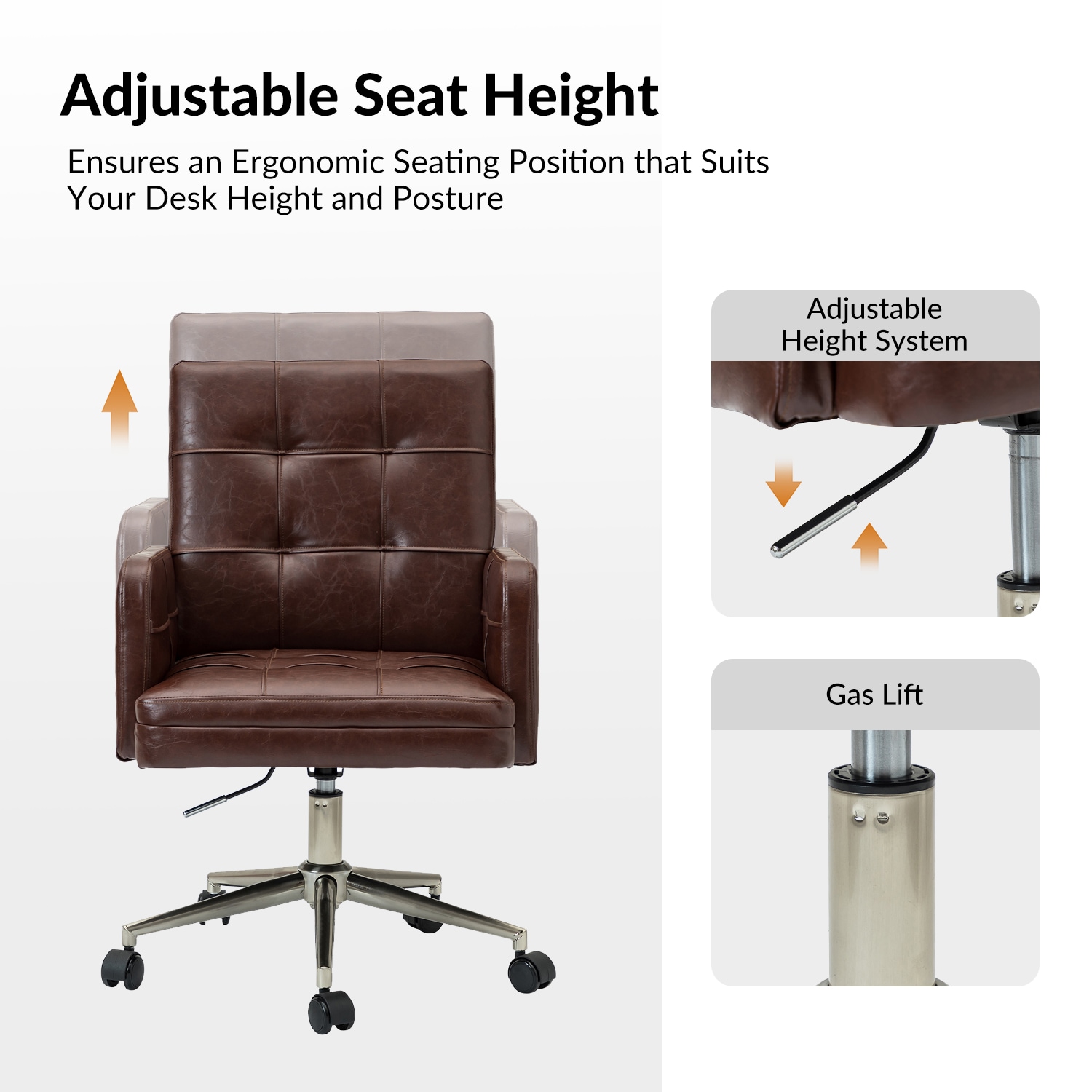 14 Karat Home OFM0775-BRN Office-Chairs - View #5
