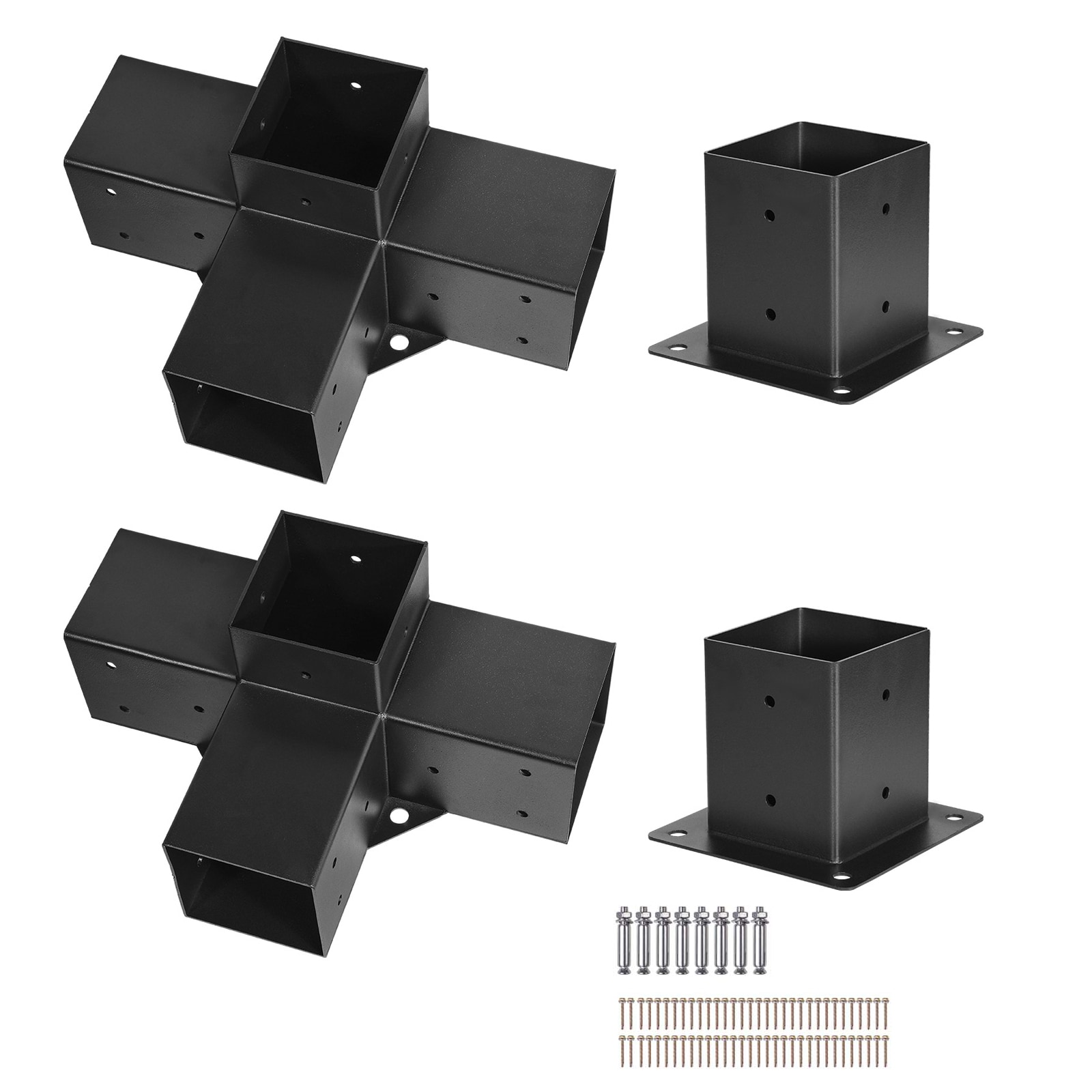 VEVOR LPJJTZST4PCSWTCWV0 Black Pergola Pergola post base trim For 4 x 4 posts