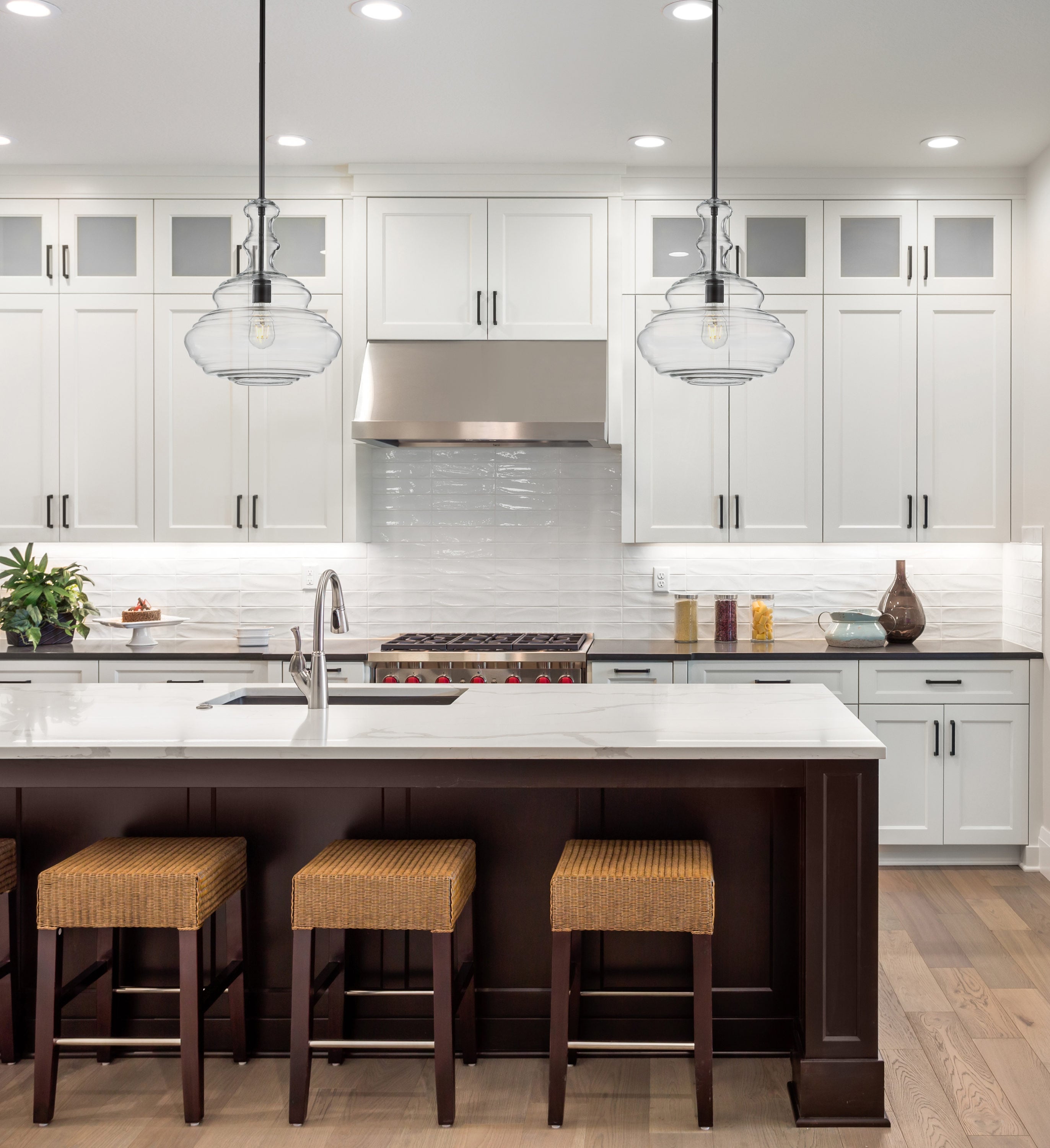 Bettina 13.37" Chrome Polished Clear Glass LED Pendant